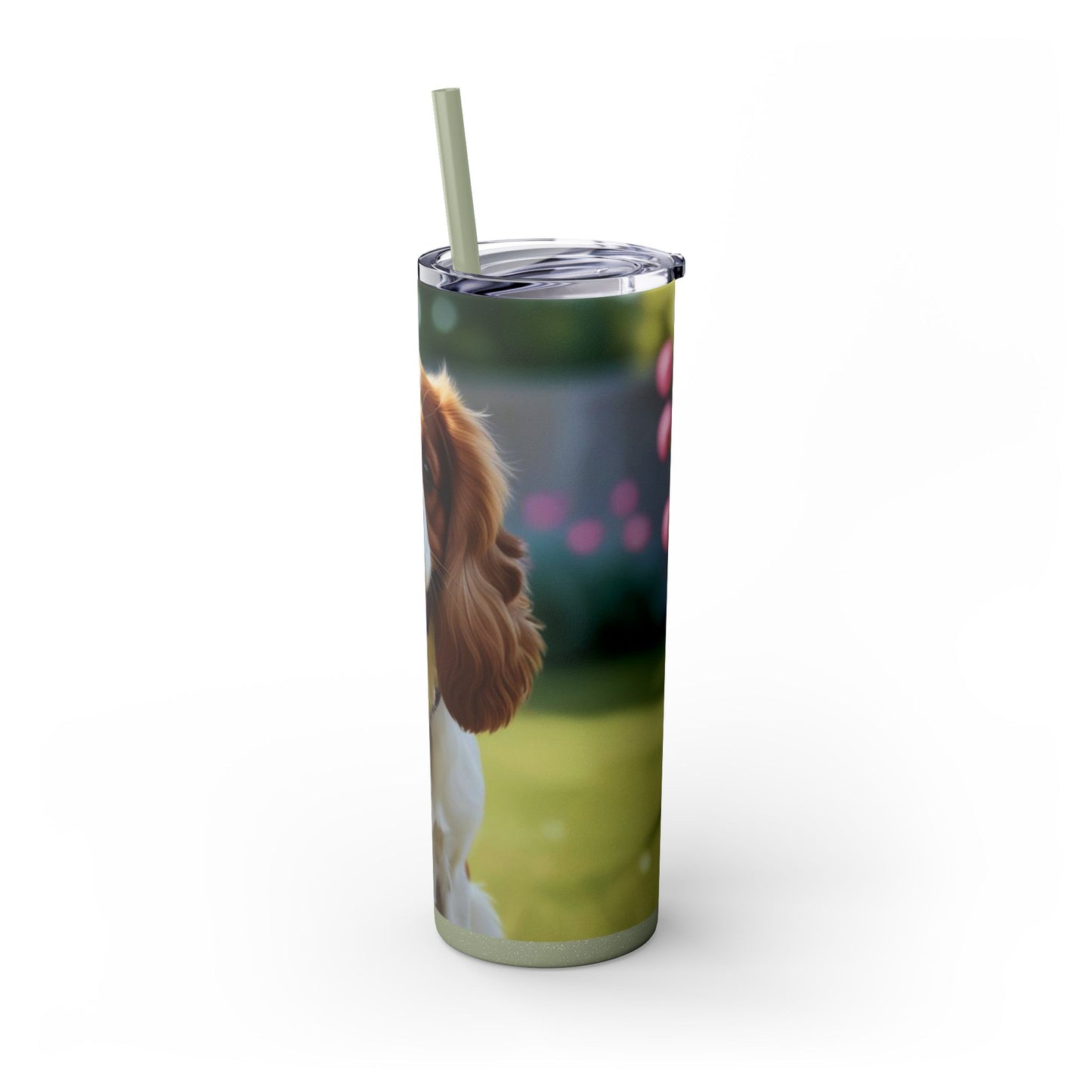 King Charles Spaniel Tumbler with Straw, 20oz