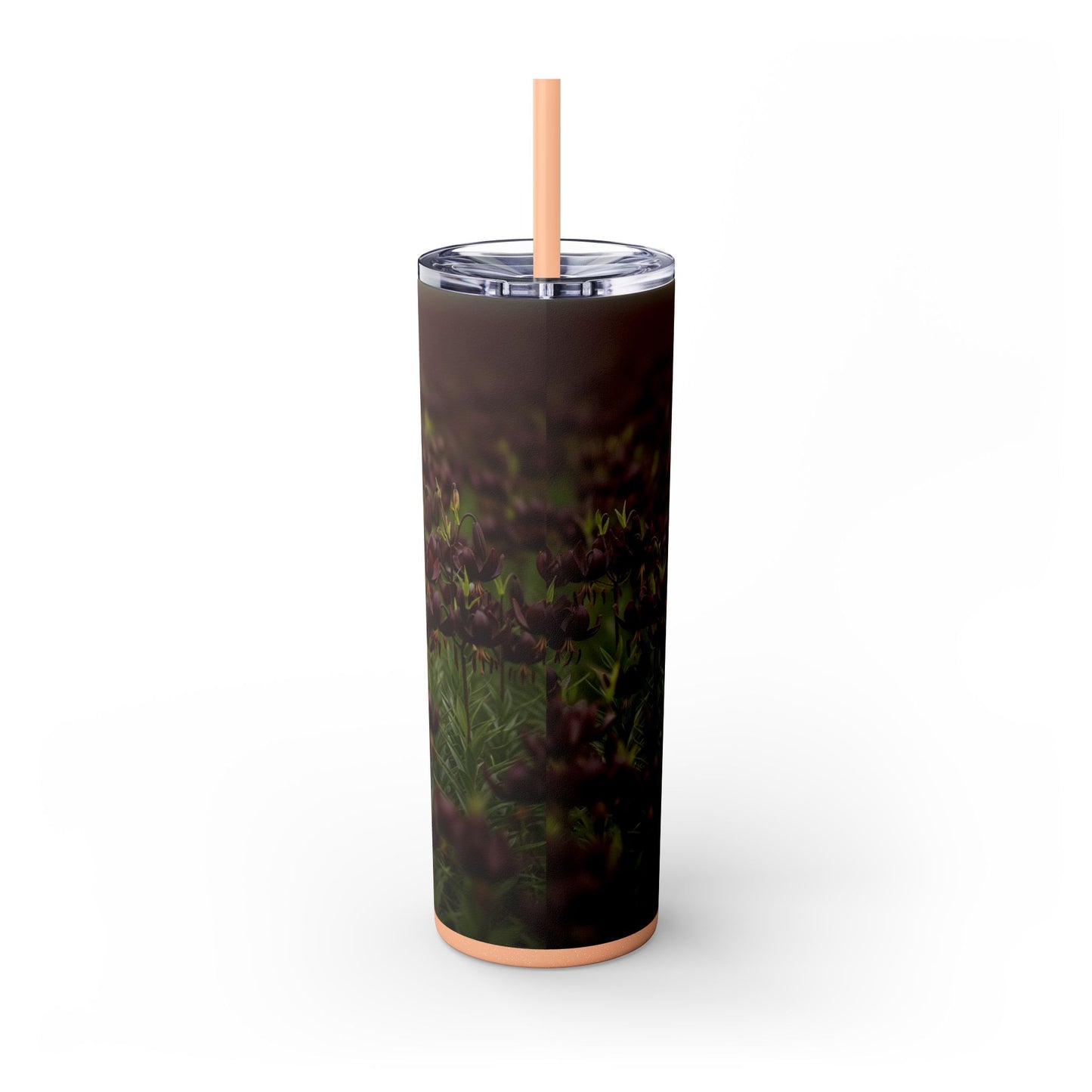 American Eskimo Dog Skinny Tumbler with Straw, 20oz
