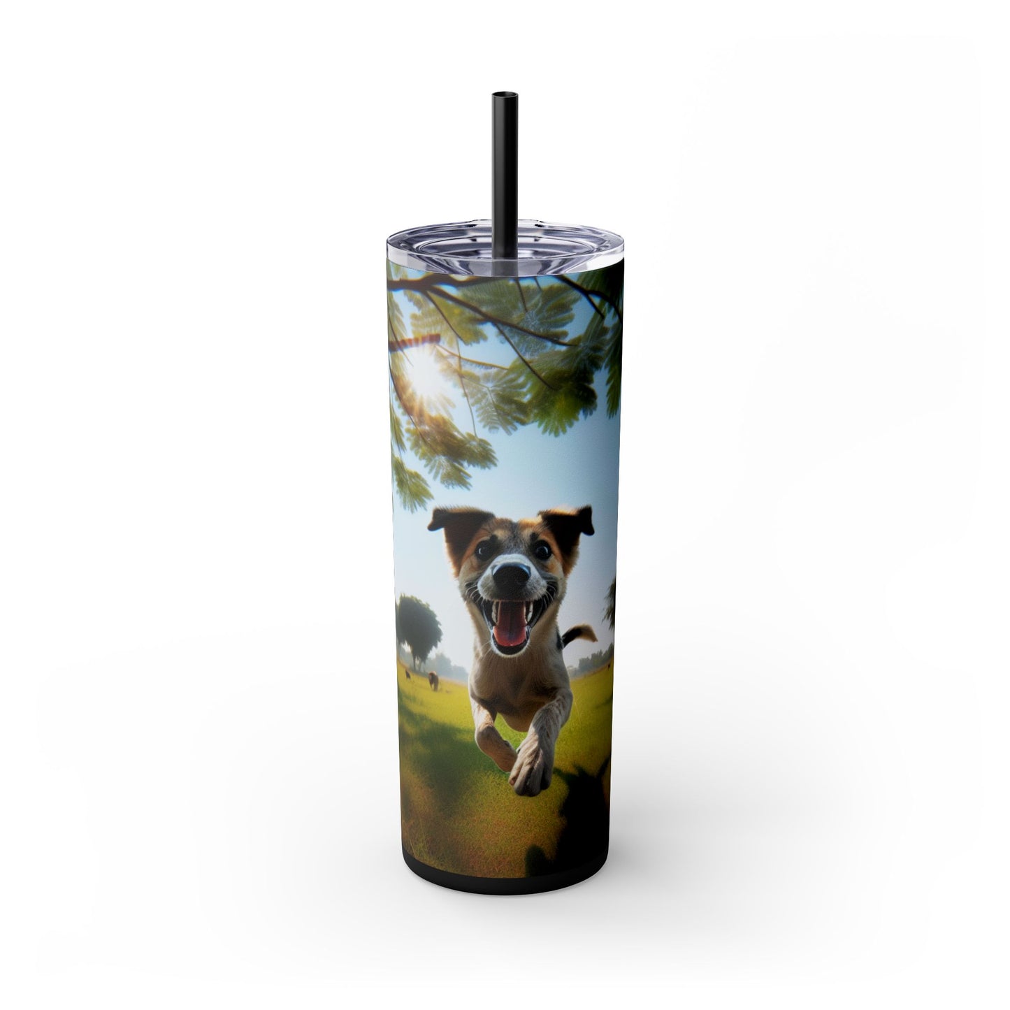 Indian Pariah Dog Tumbler with Straw, 20oz