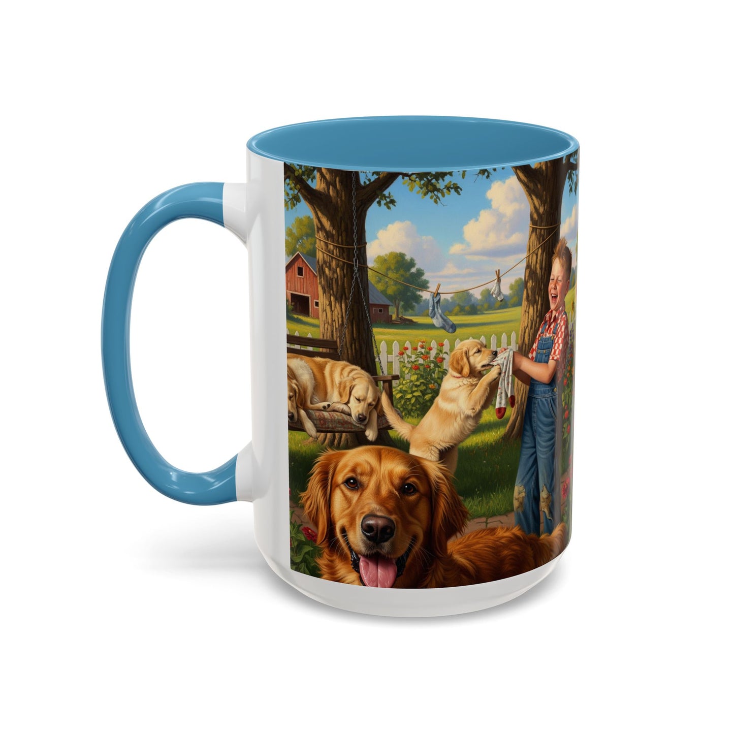 Golden Retriever Accent Coffee Mug - Perfect Gift for Dog Lovers