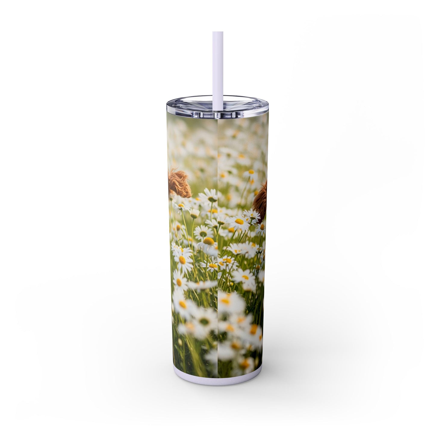 English Cocker Spaniel Skinny Tumbler with Straw, 20oz