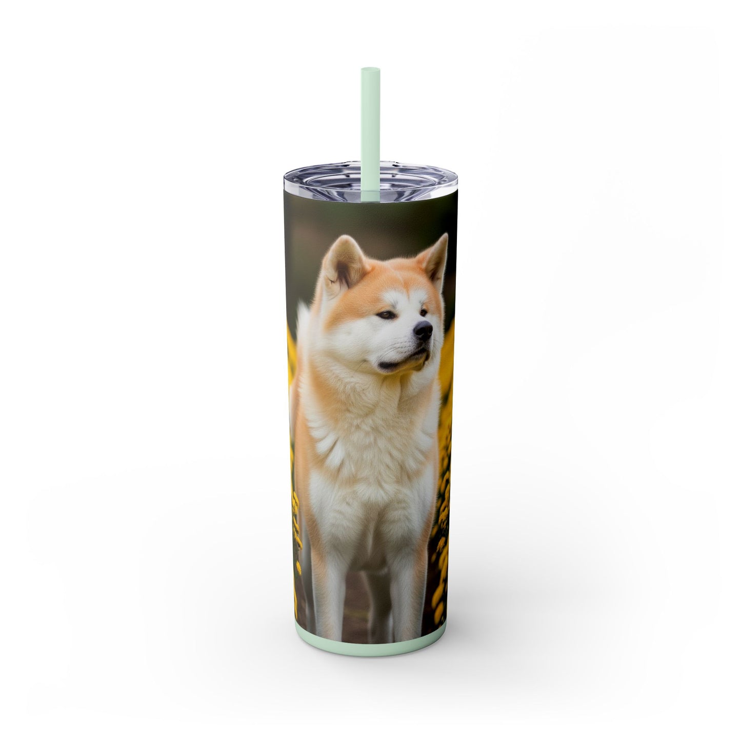 Japanese Akitainu Tumbler with Straw, 20oz