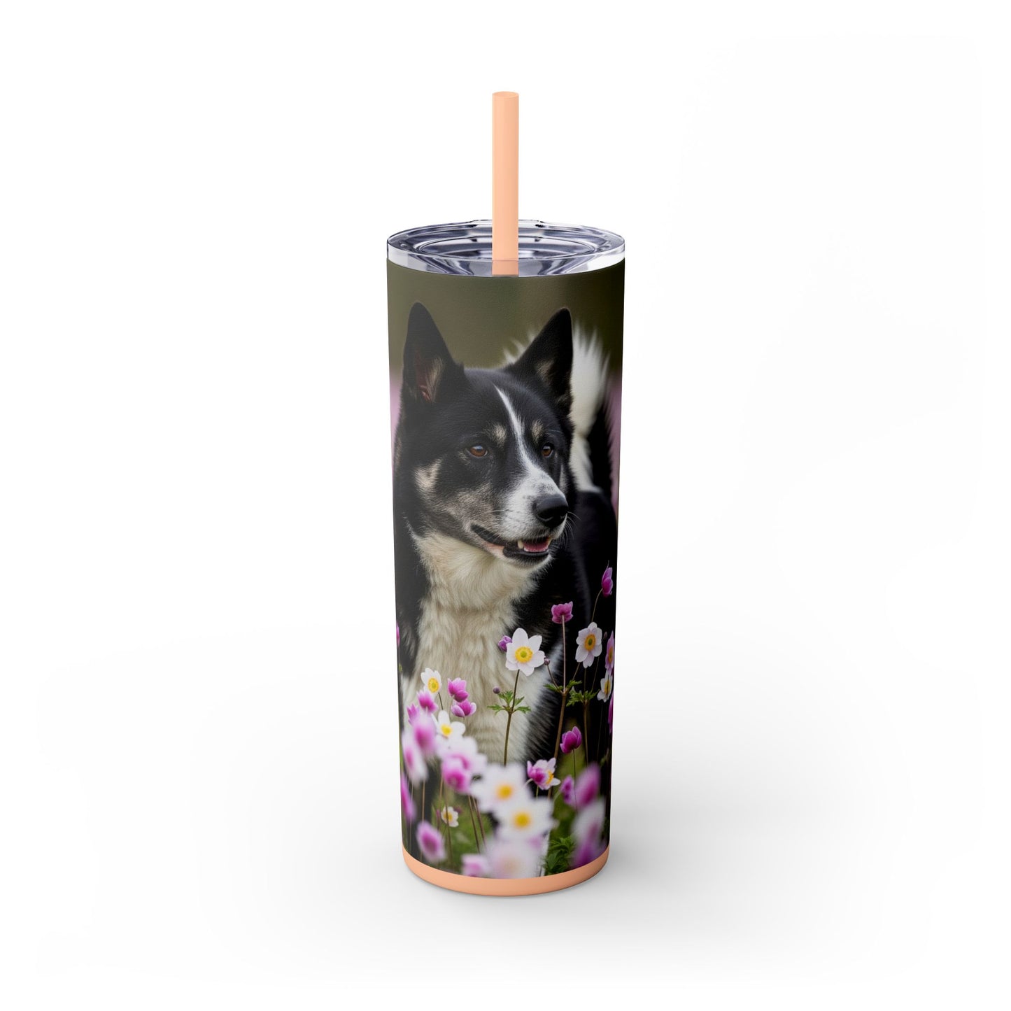 Karelian Bear Dog Tumbler with Straw, 20oz