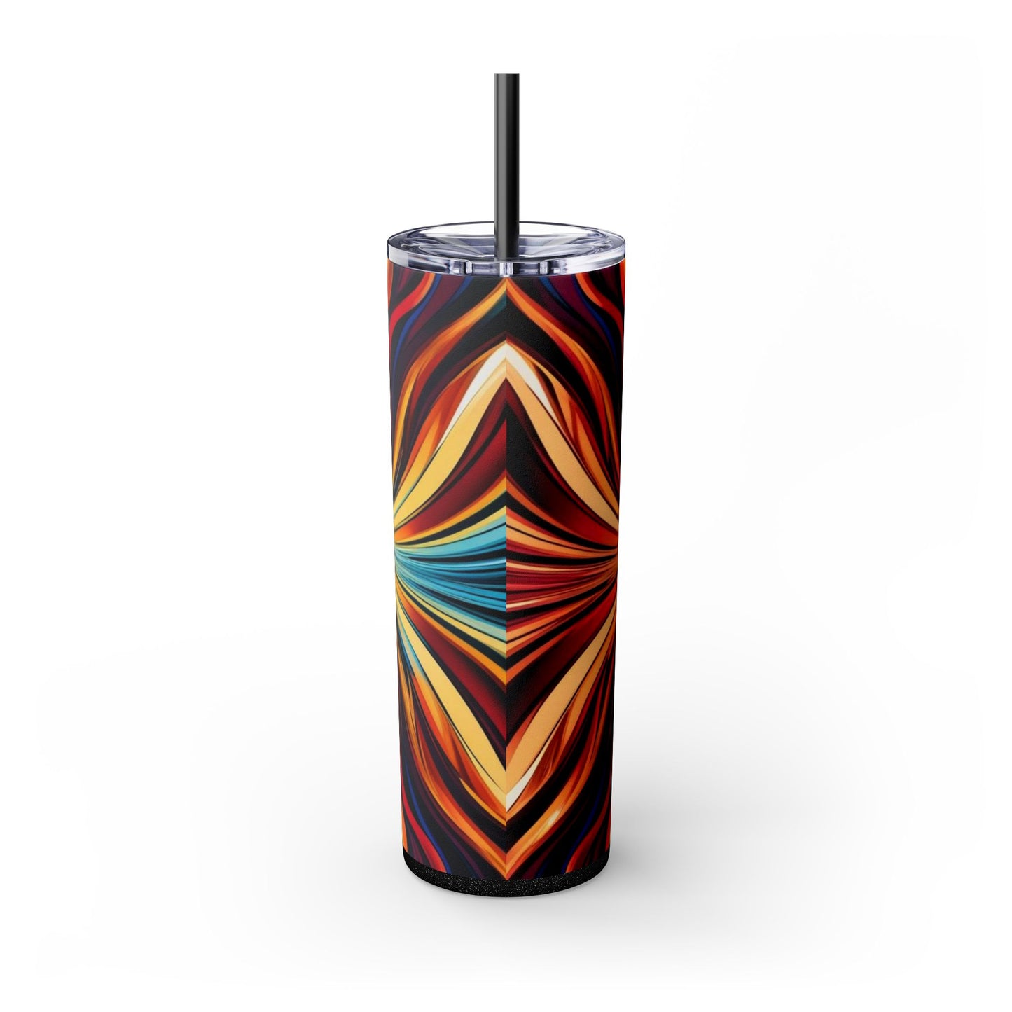 Optical Illusion Skinny Tumbler with Straw, 20oz