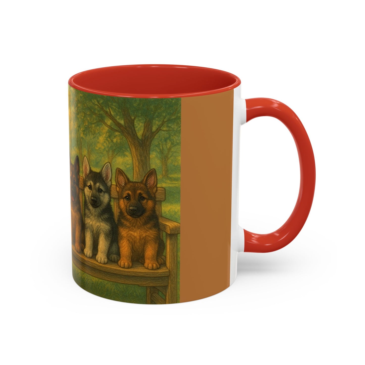 German Shepherd puppies Accent Coffee Mug - Perfect Gift for Dog Lovers