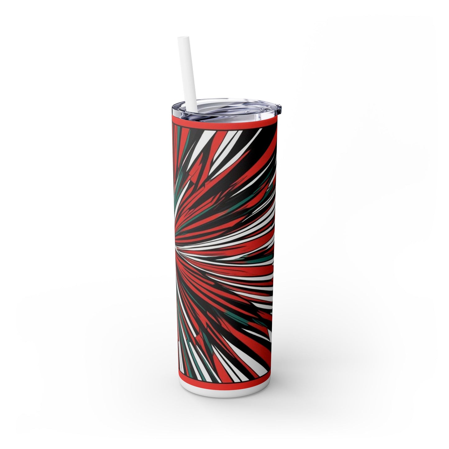 Optical Illusion Skinny Tumbler with Straw, 20oz