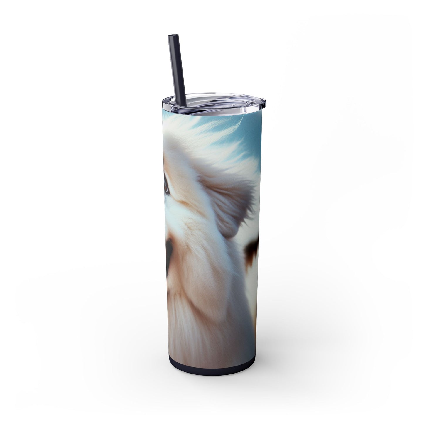 Pyrenean Mountain Dog Skinny Tumbler with Straw, 20oz