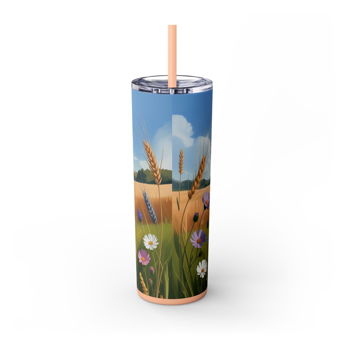 Catahoula Leopard Dog Skinny Tumbler with Straw, 20oz