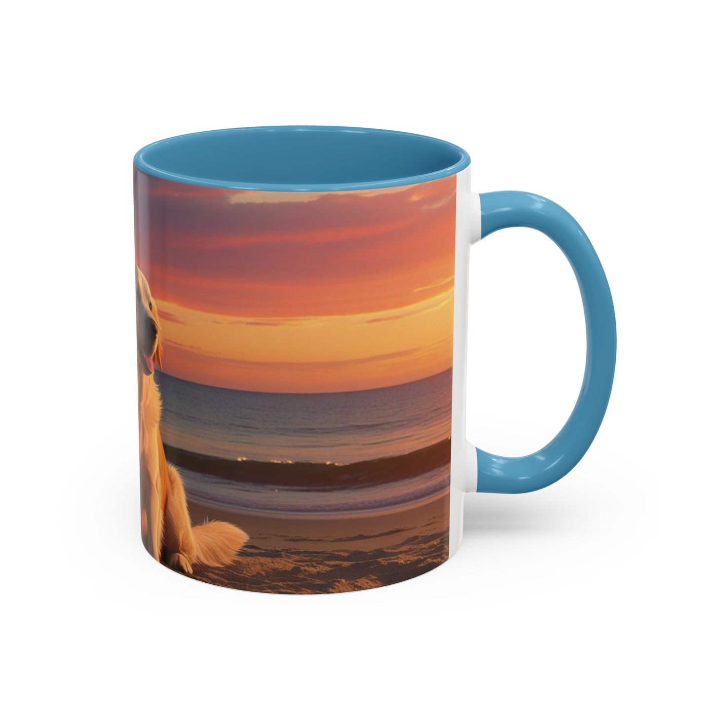 Golden Retriever Love Accent Coffee Mug - Perfect Gift for Dog Lovers