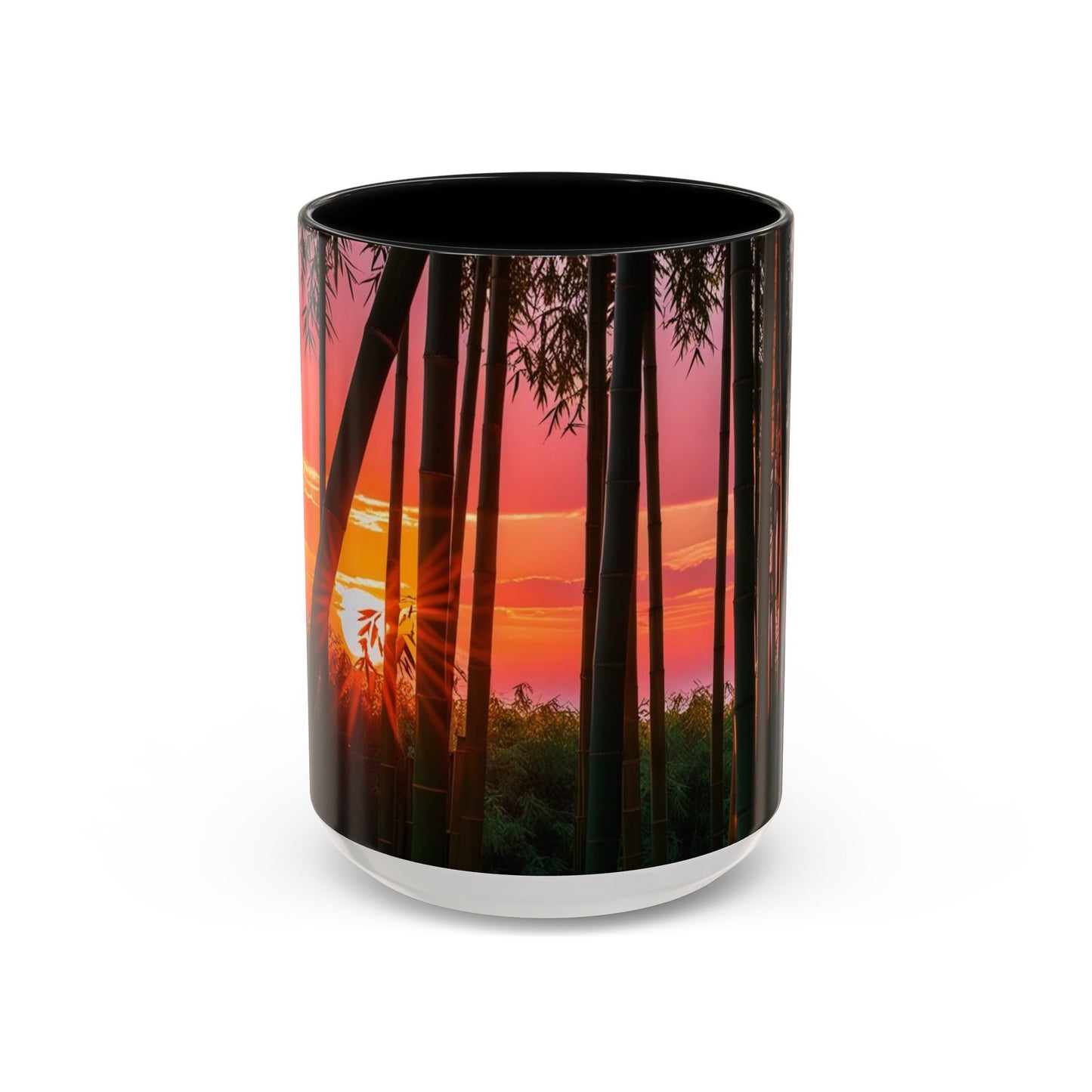 Bamboo Forest Sunrise Accent Coffee Mug - Perfect Gift for Dog Lovers