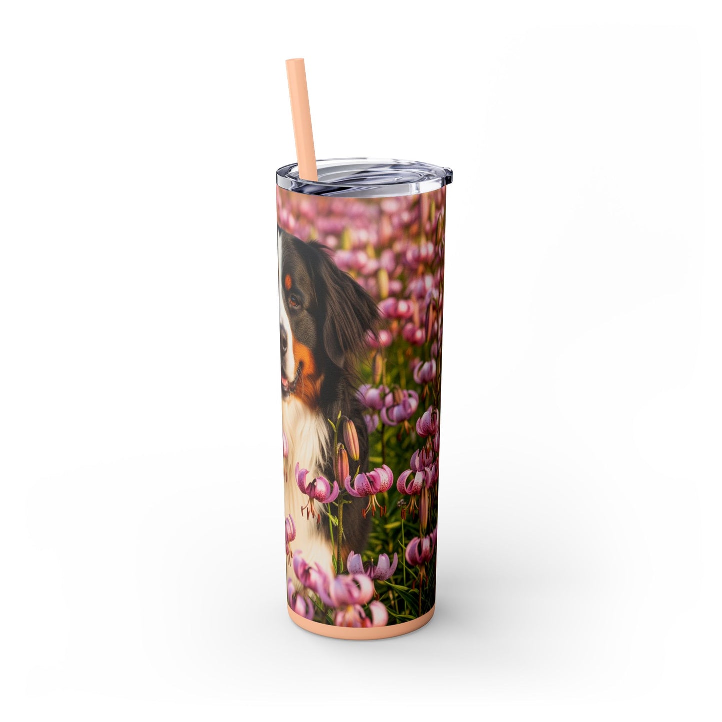 Bernese Mountain Dog Tumbler with Straw, 20oz