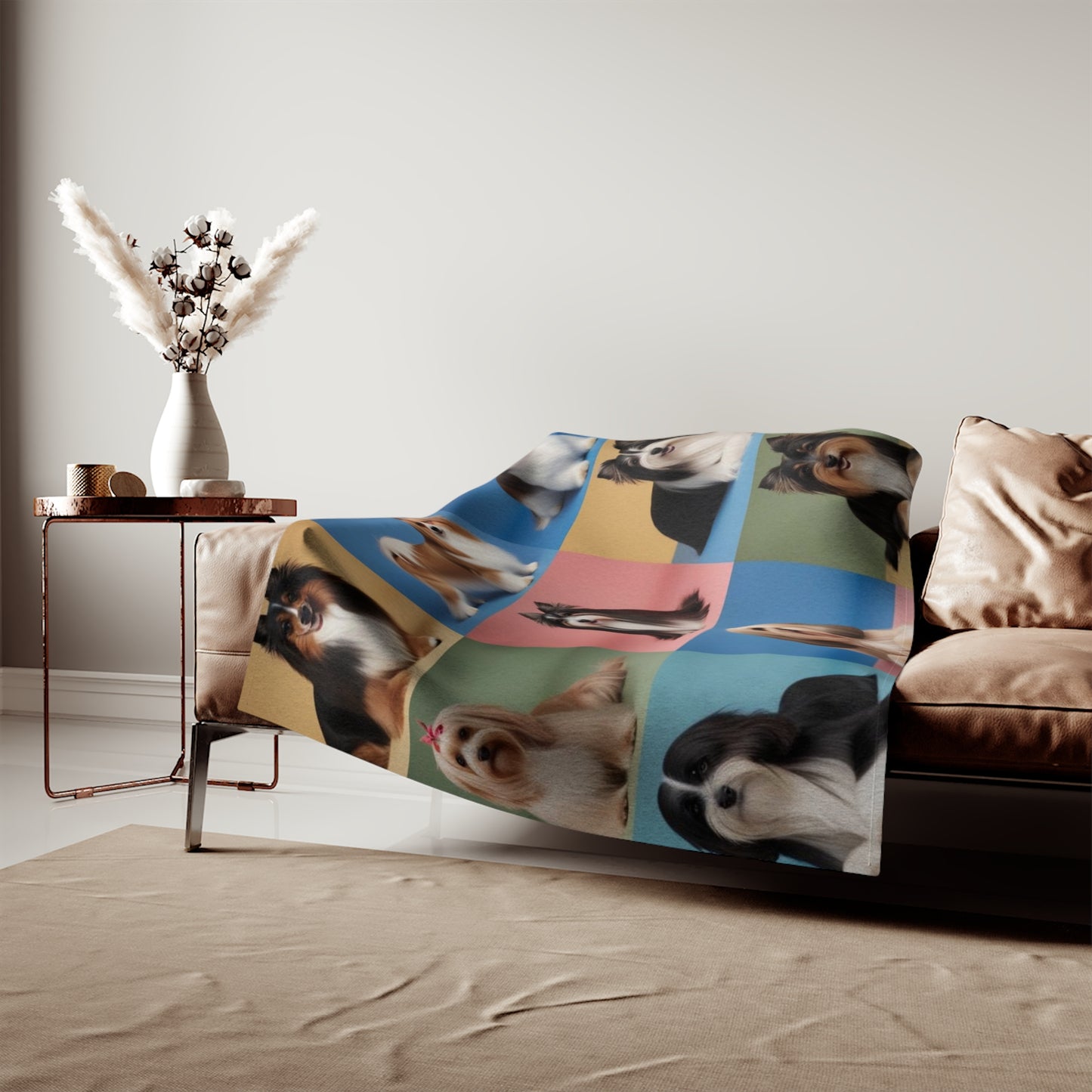 Pastel Dogs Sweatshirt Blanket
