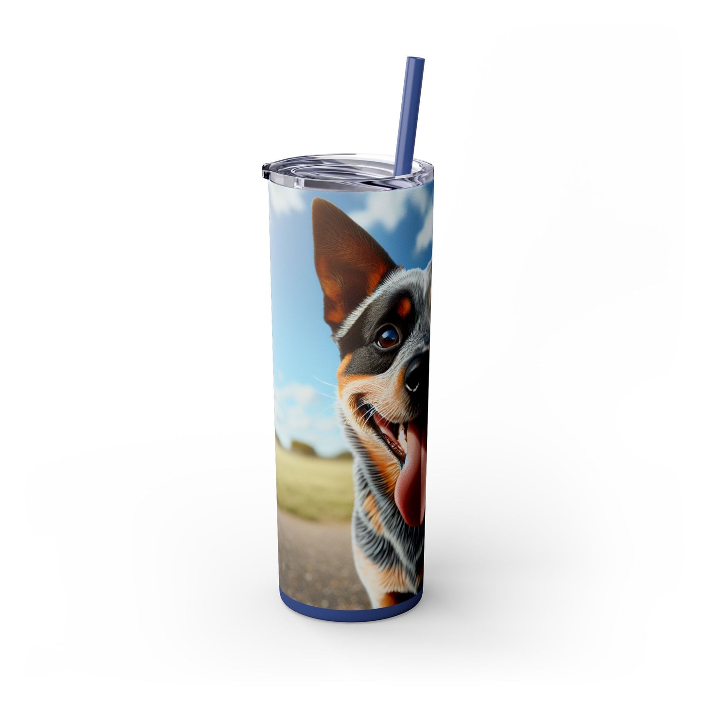 Australian Stumpy Tail Cattle Dog Tumbler with Straw, 20oz