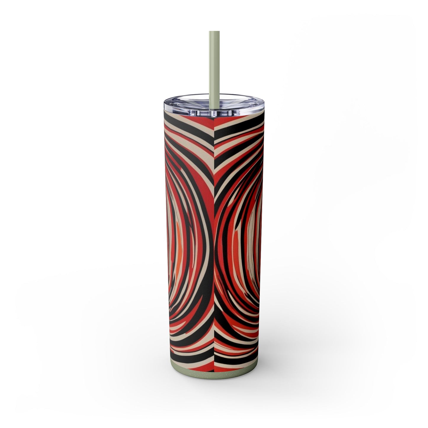 Optical Illusion Skinny Tumbler with Straw, 20oz