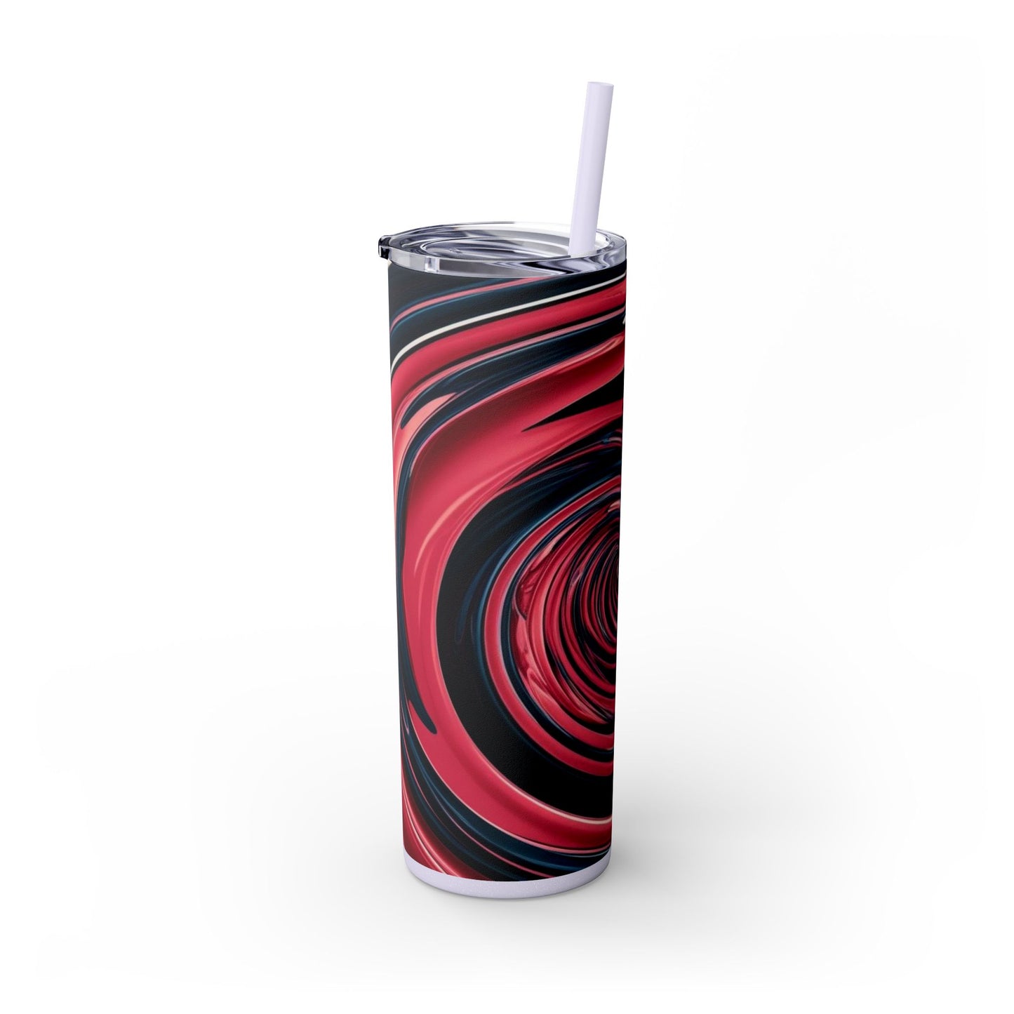 Optical Illusion Skinny Tumbler with Straw, 20oz