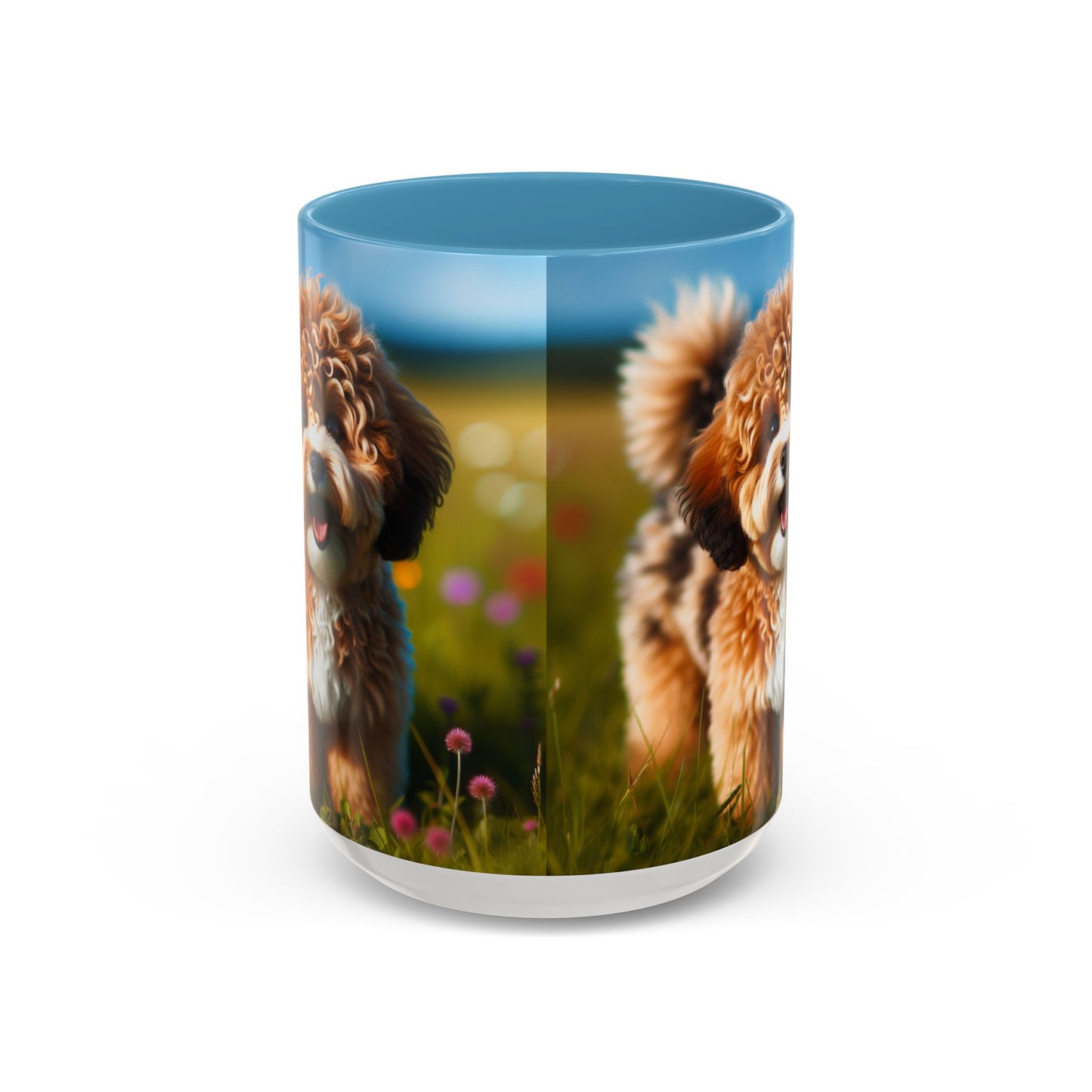 Russkaya Tsvetnaya Bolonka Accent Coffee Mug - Perfect Gift for Dog Lovers