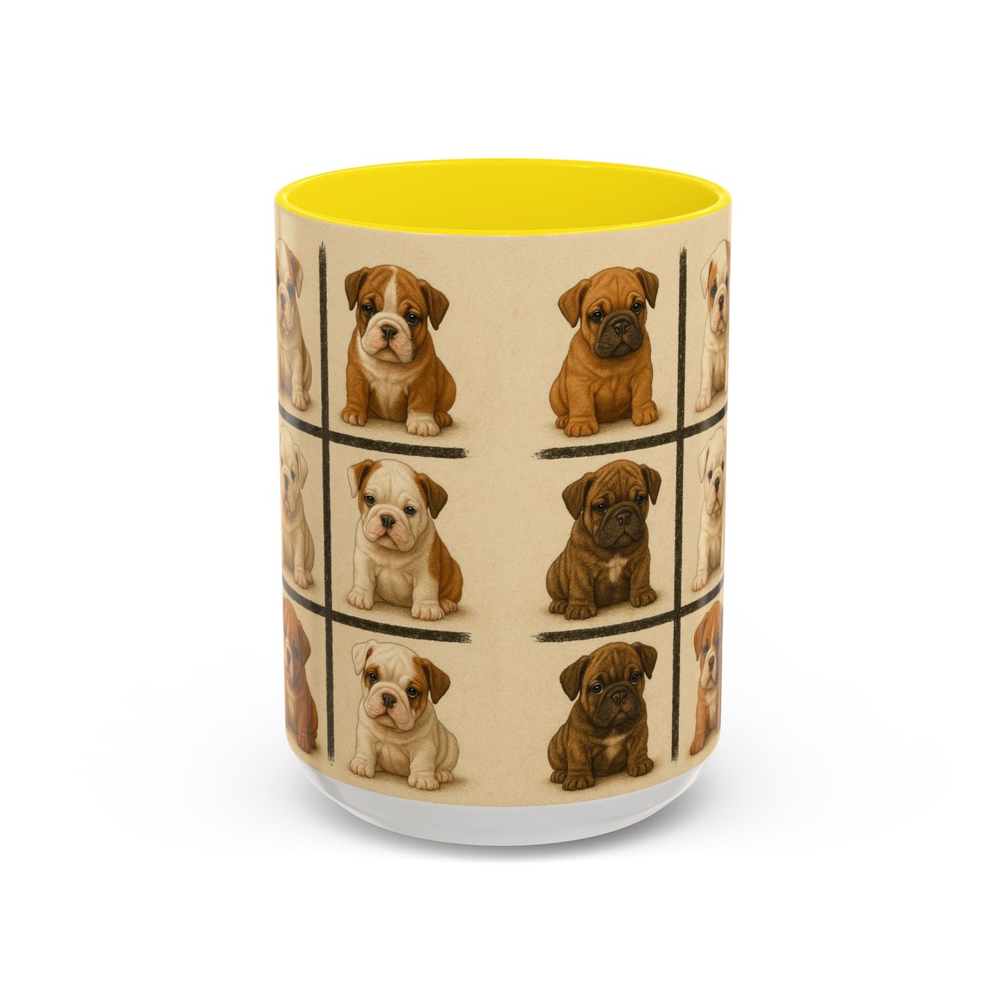 Bulldog puppies Accent Coffee Mug - Perfect Gift for Dog Lovers