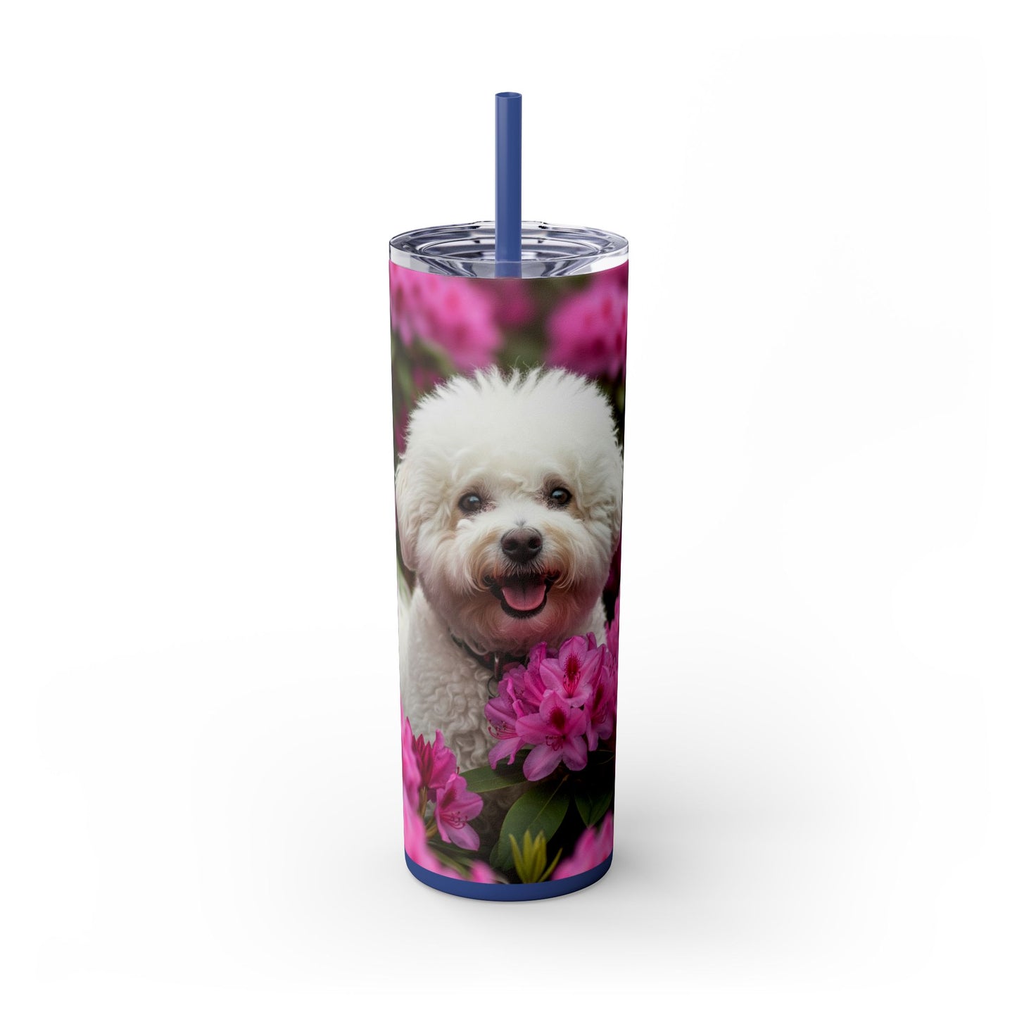 Bichon Frise Tumbler with Straw, 20oz