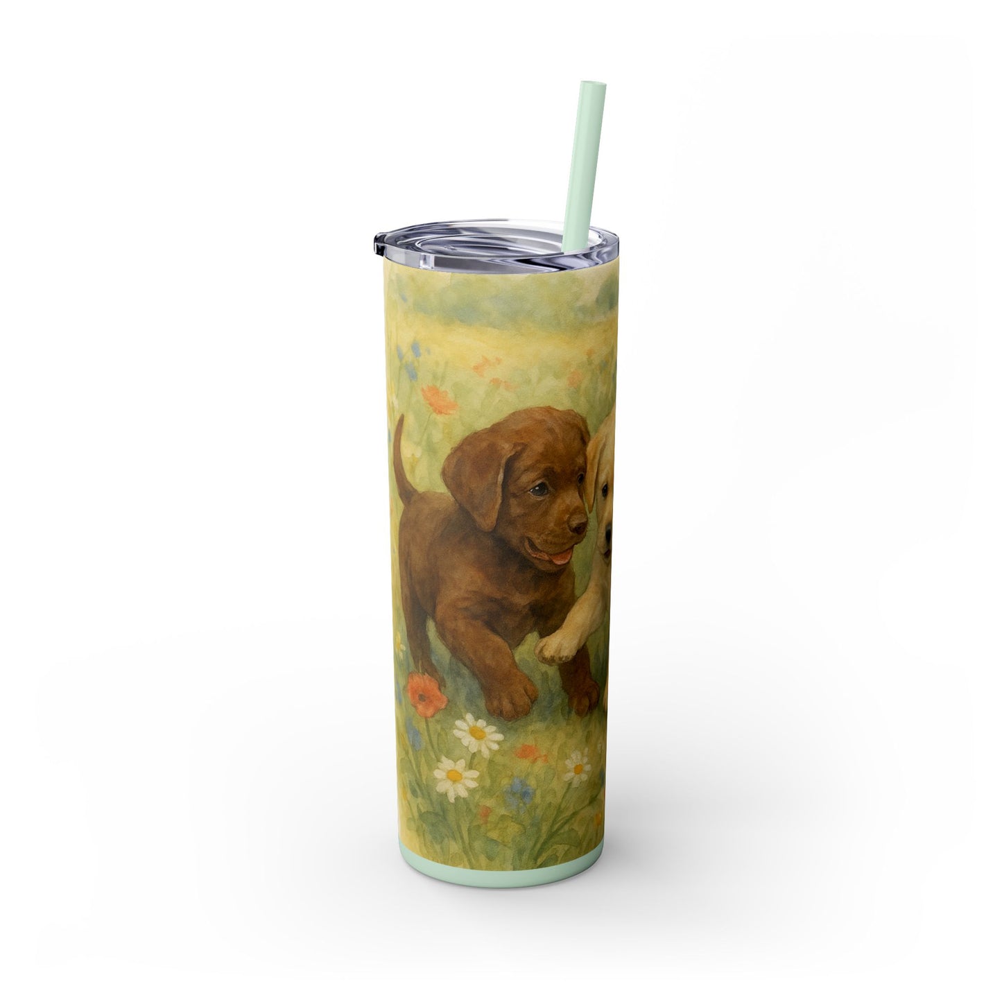 Labrador Retriever puppies Tumbler with Straw, 20oz