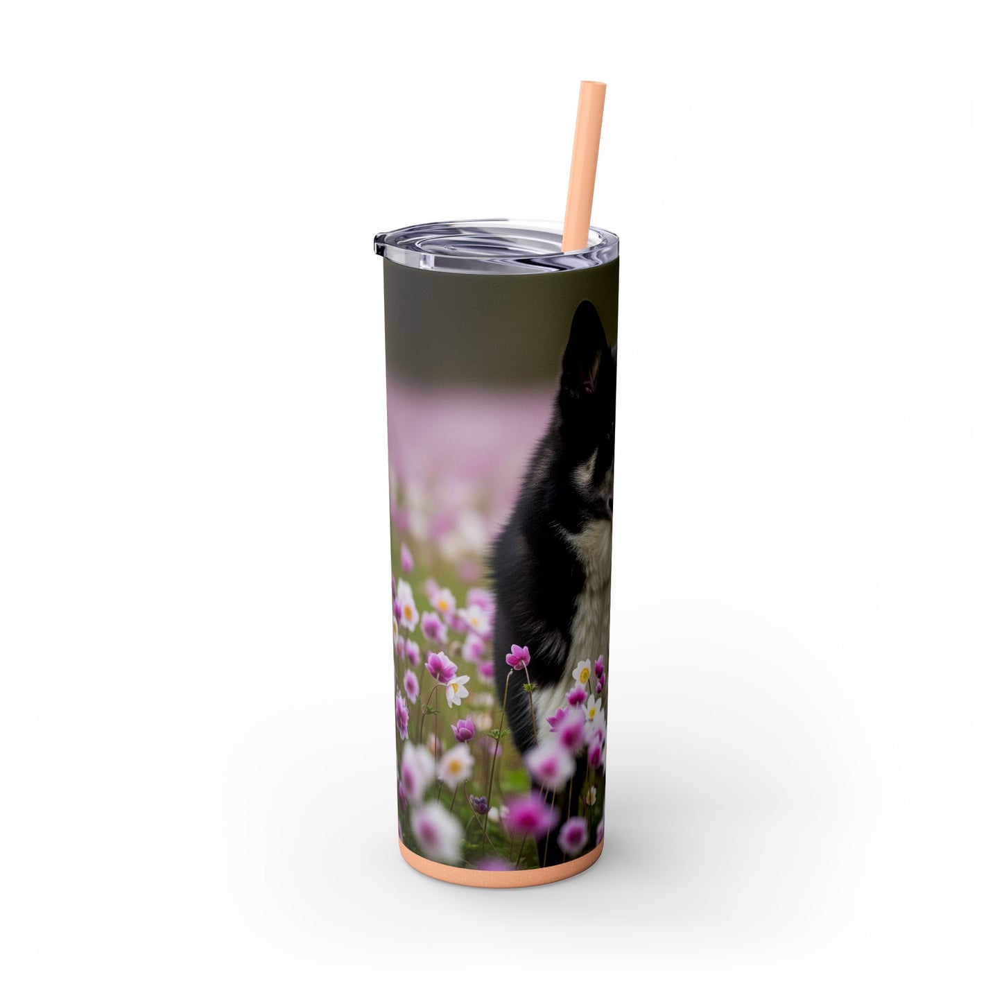 Karelian Bear Dog Tumbler with Straw, 20oz