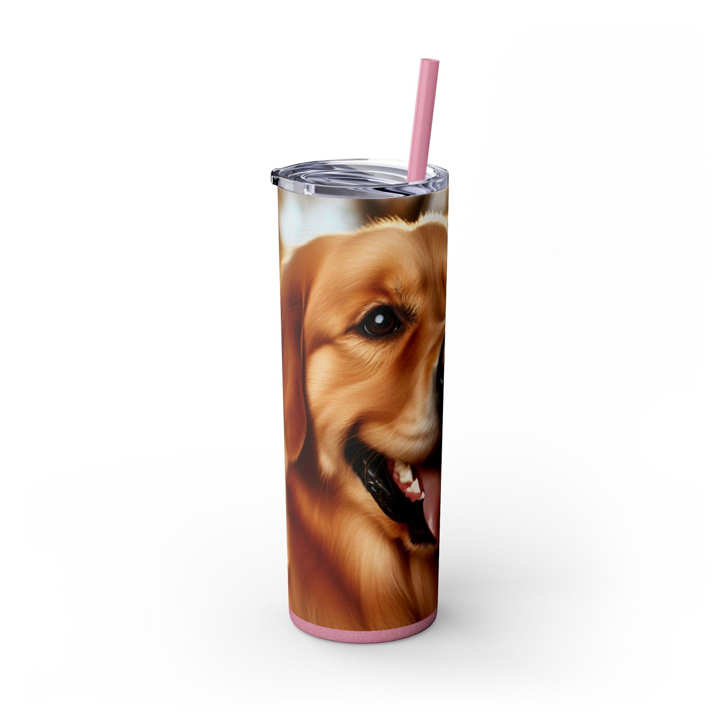 Golden Retriever Tumbler with Straw, 20oz