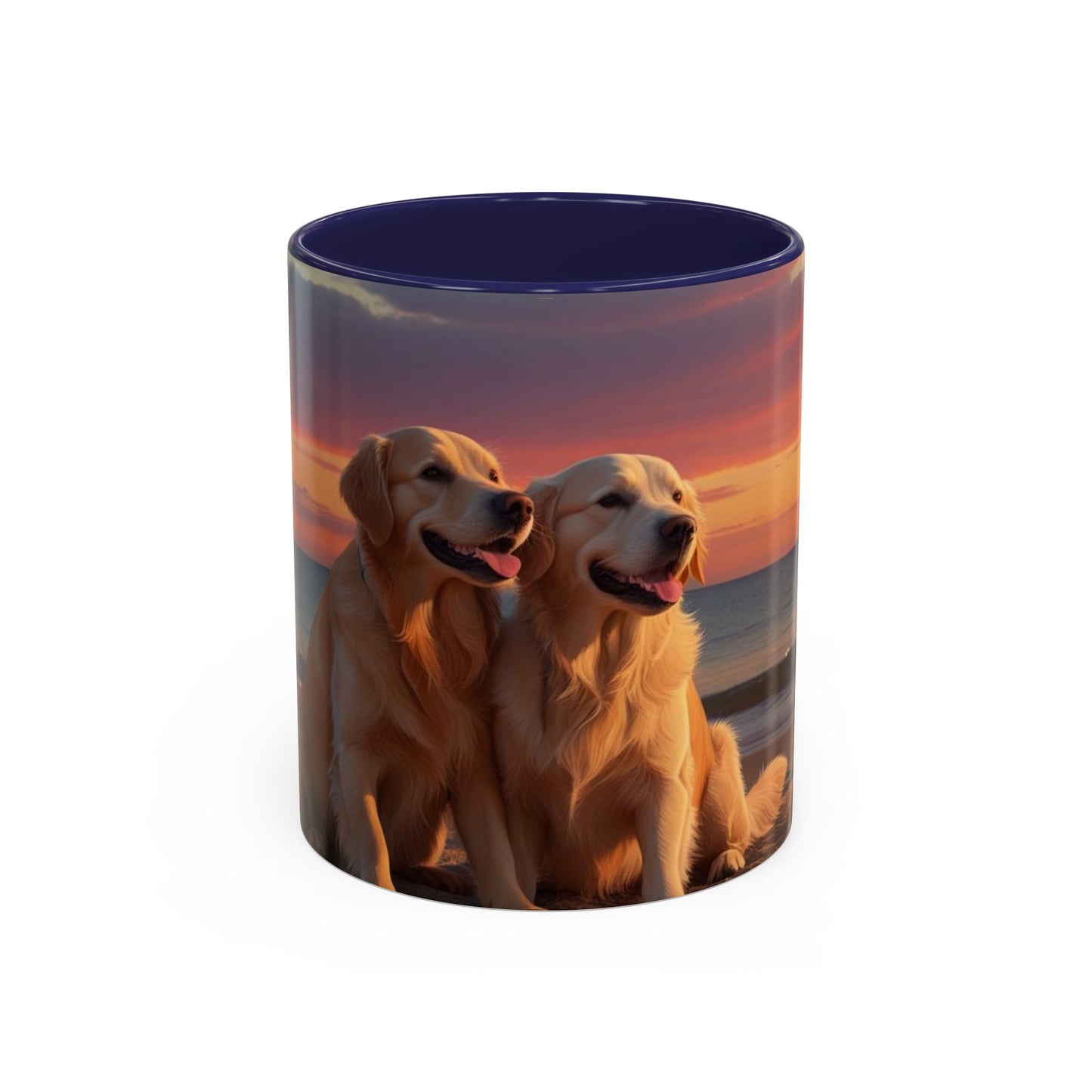 Golden Retriever Love Accent Coffee Mug - Perfect Gift for Dog Lovers