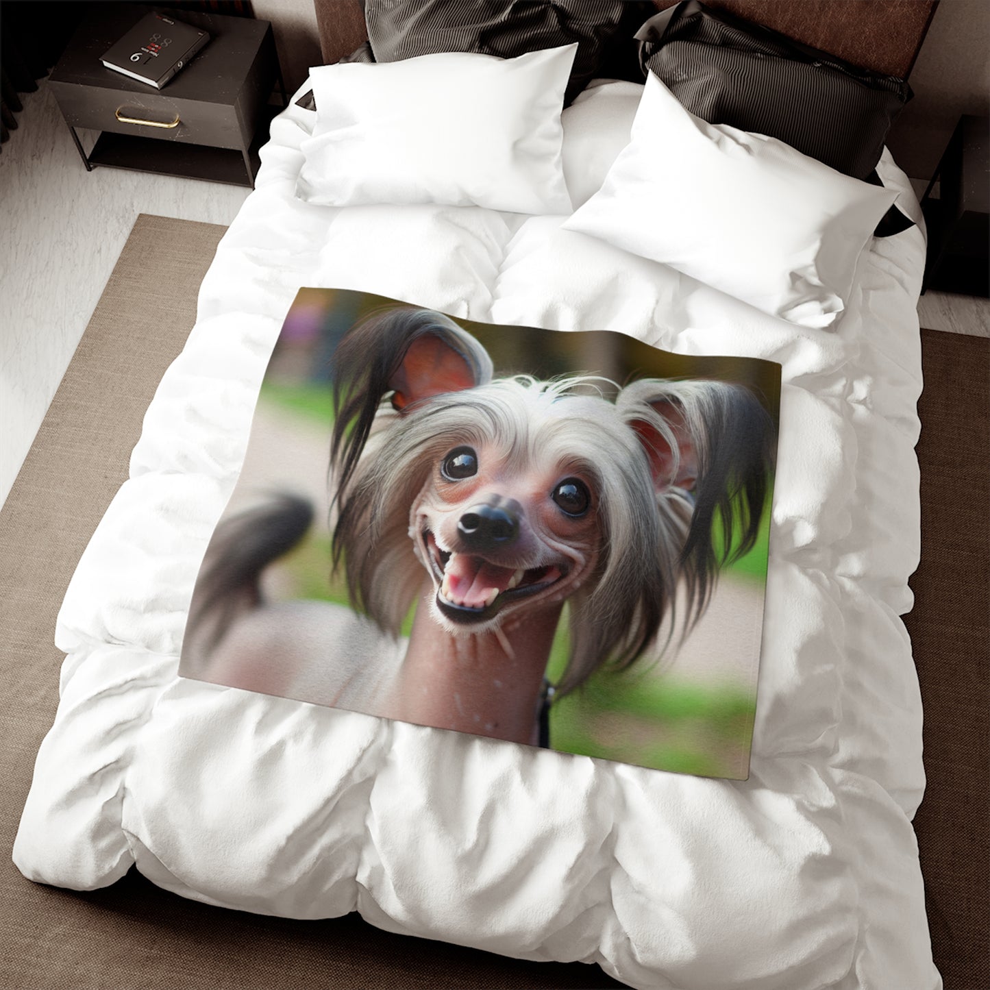 Chinese Crested Dog Sweatshirt Blanket