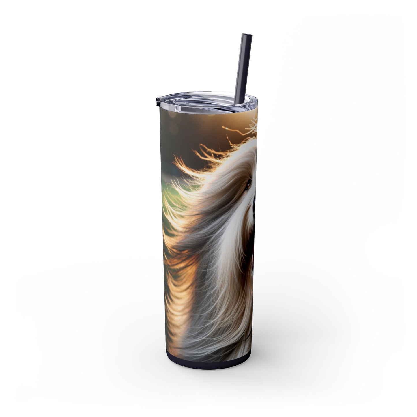 Bearded Collie Tumbler with Straw, 20oz