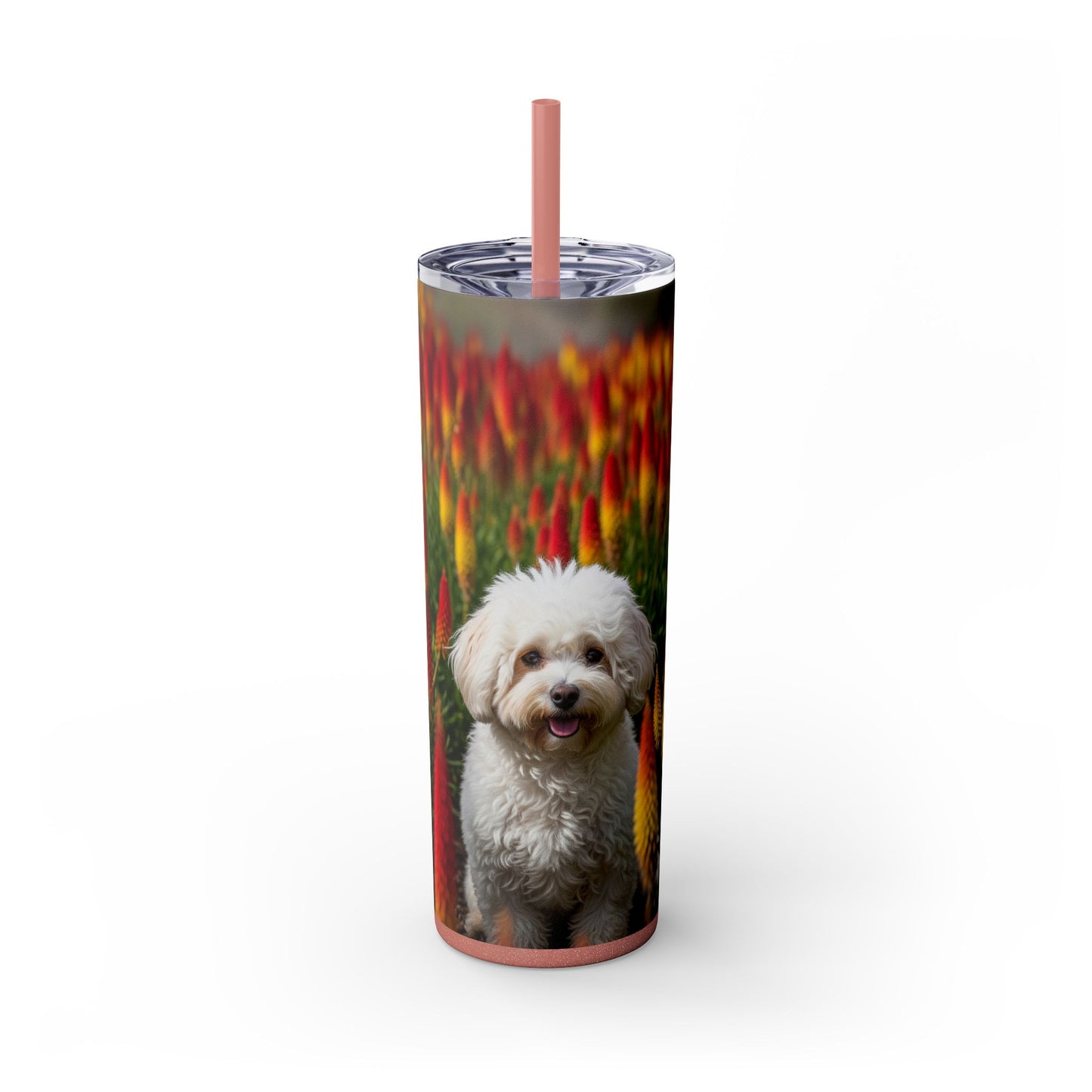 Bichonpoo Tumbler with Straw, 20oz