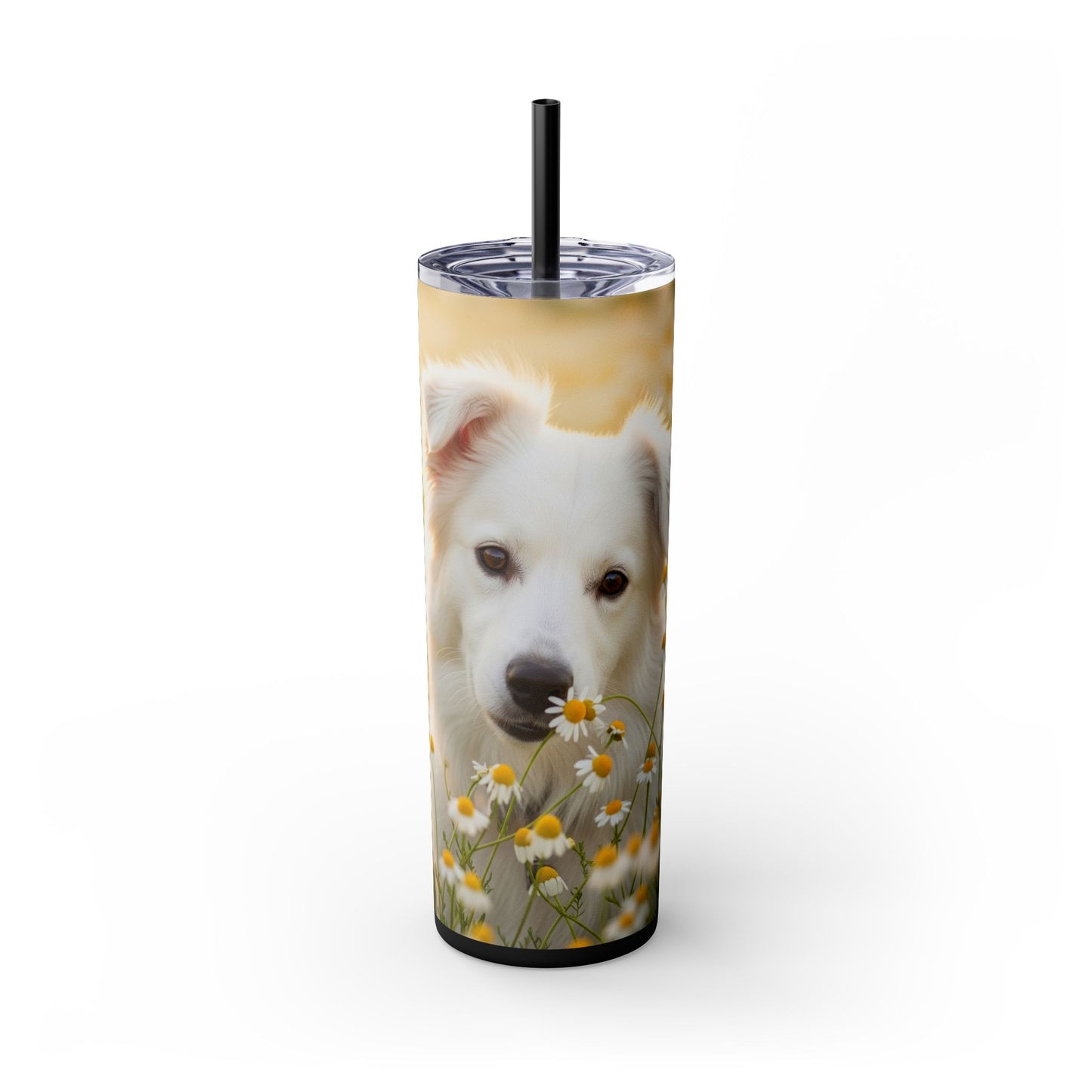 Russkaya Tsvetnaya Bolonka Tumbler with Straw, 20oz