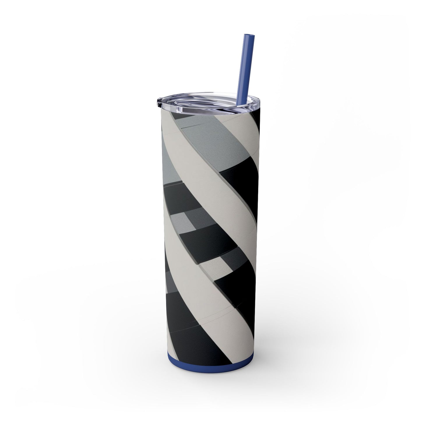 Optical Illusion Skinny Tumbler with Straw, 20oz