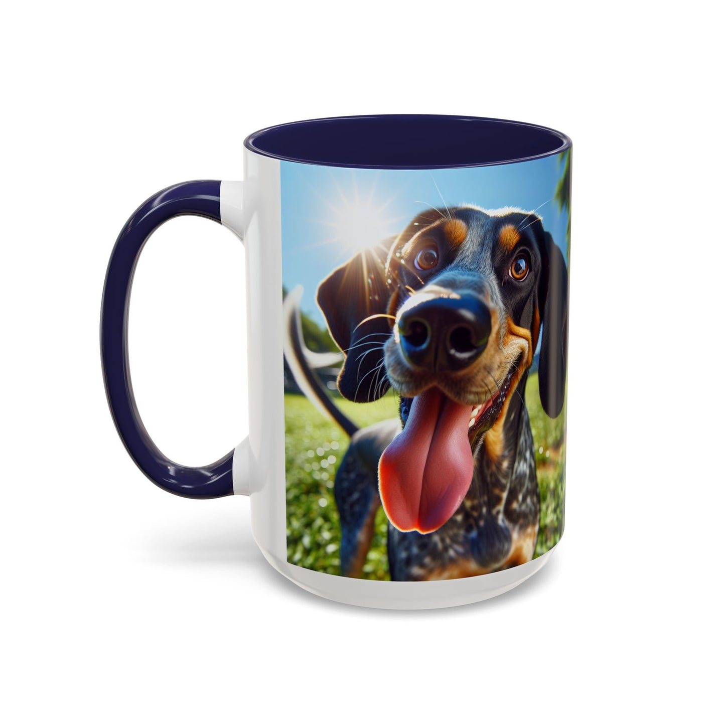 Bluetick Coonhound Accent Coffee Mug - Perfect Gift for Dog Lovers