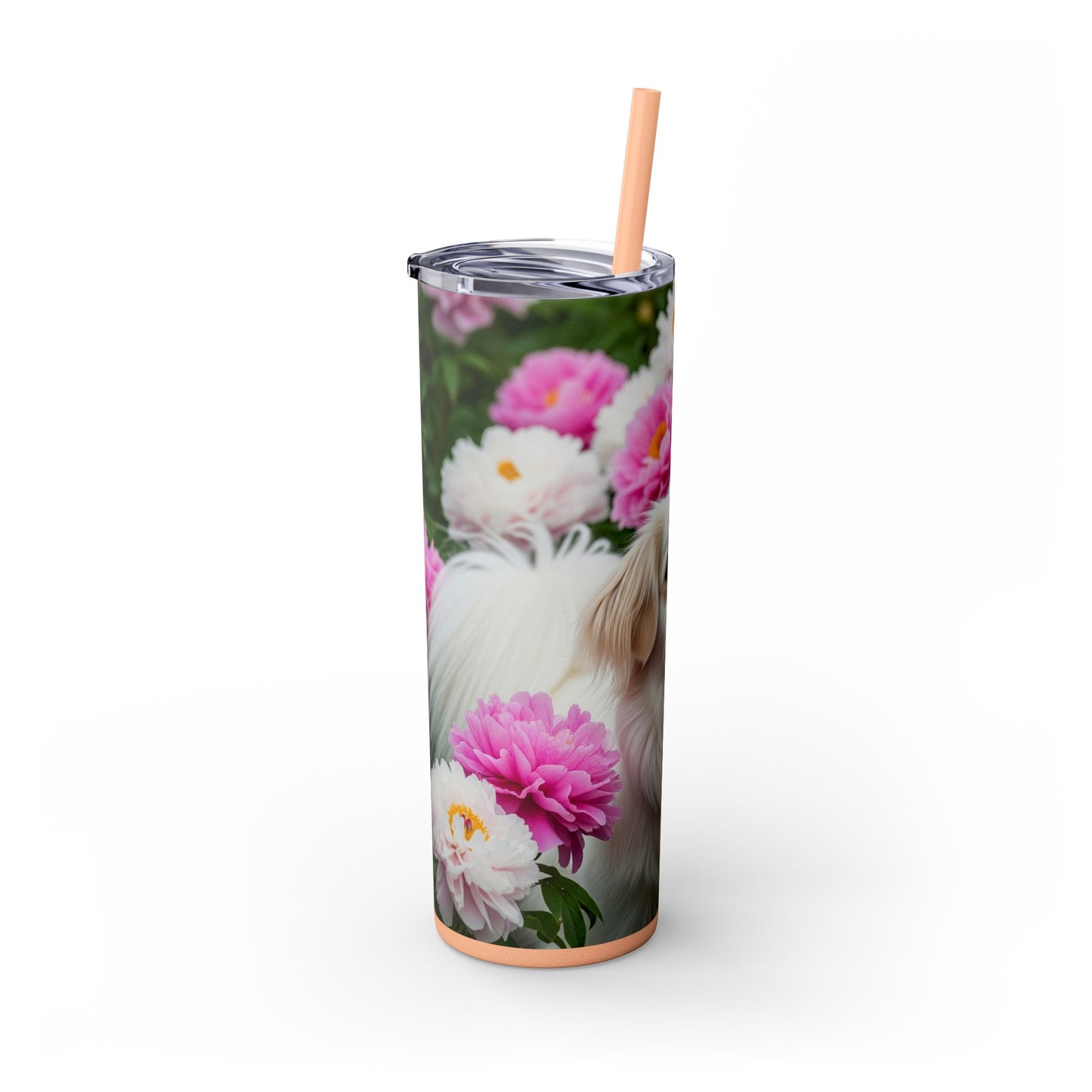 Tibetan Spaniel Tumbler with Straw, 20oz