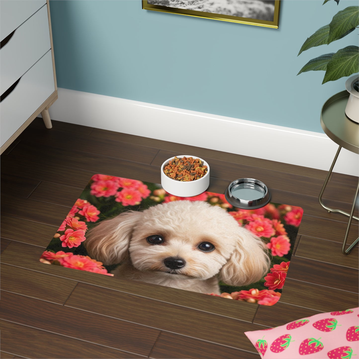 Pet Food Mat (12x18) - Miniature Poodle