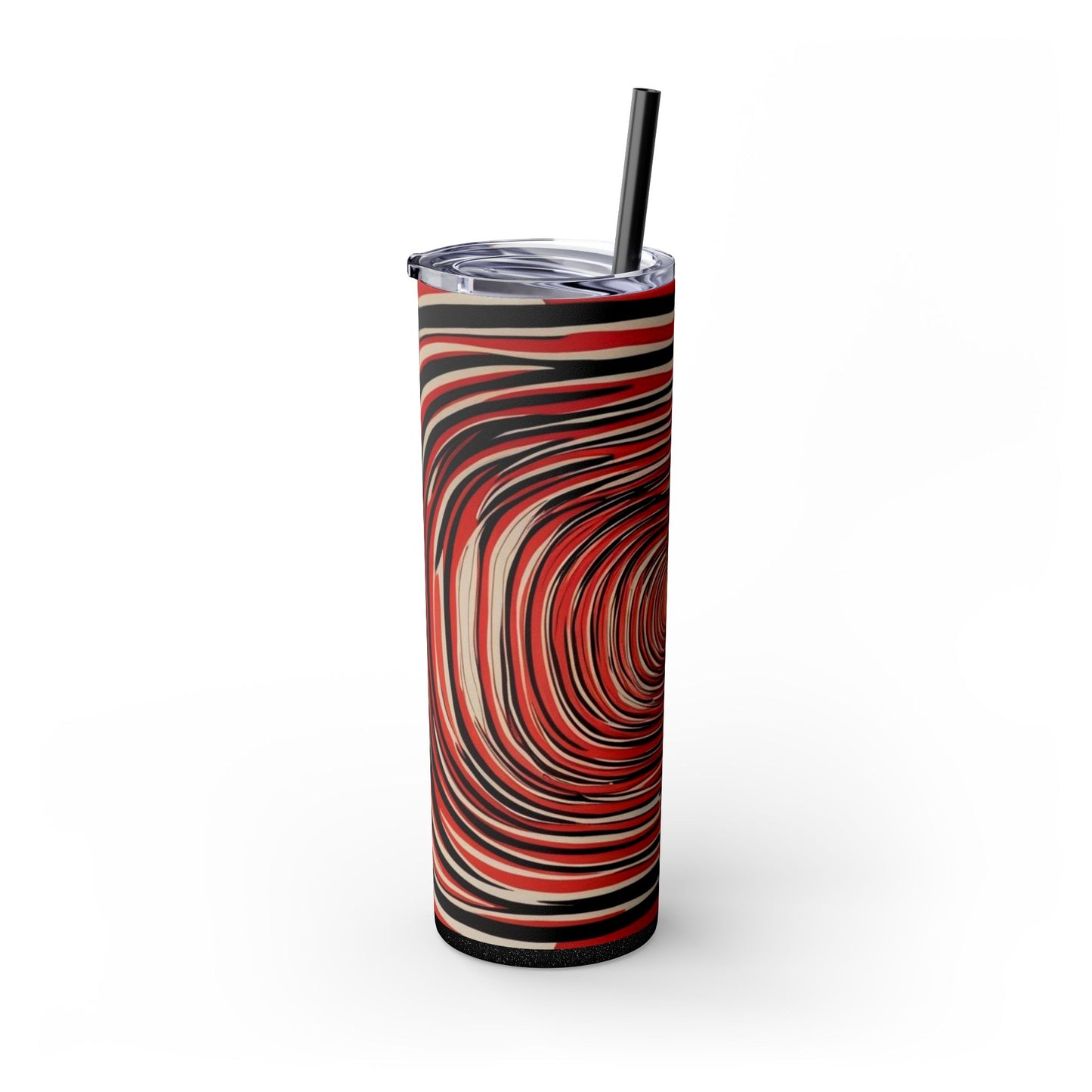 Optical Illusion Skinny Tumbler with Straw, 20oz