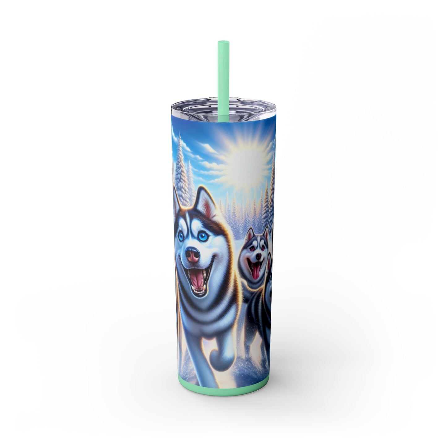 Siberian Husky Tumbler with Straw, 20oz