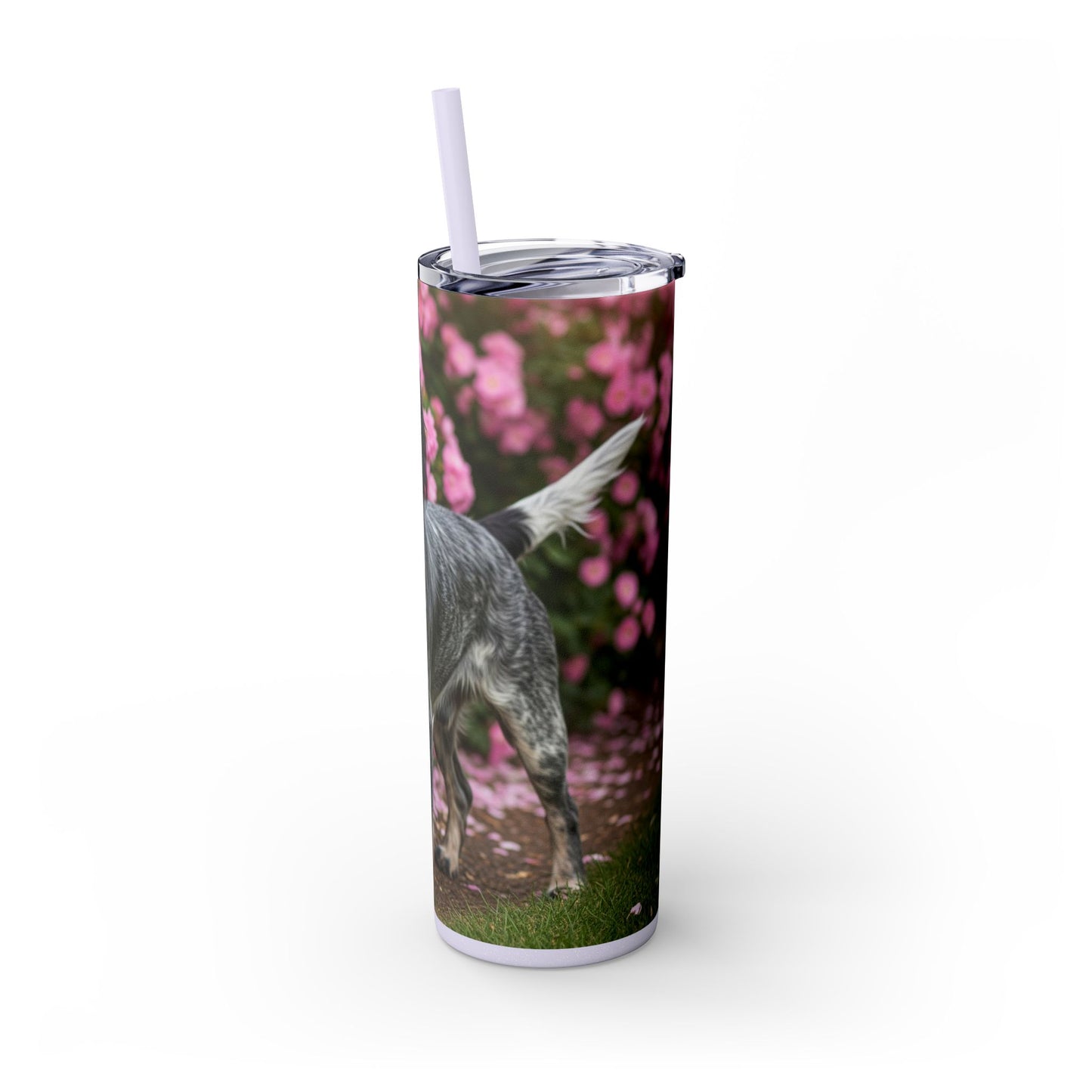 Blue Picardy Spaniel Tumbler with Straw, 20oz