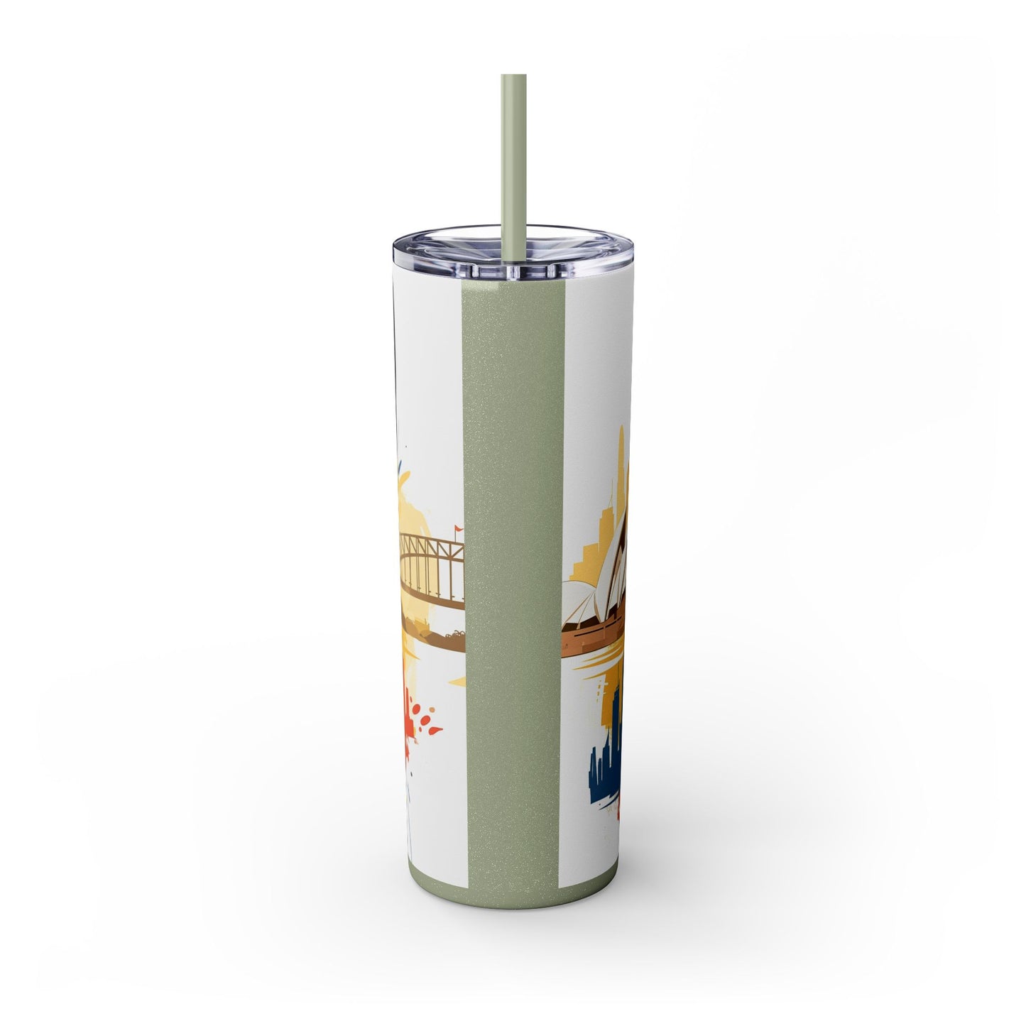 Australian Cattle Dog Skinny Tumbler with Straw, 20oz