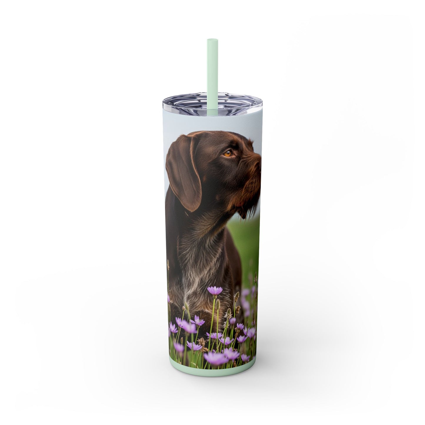 German Wirehaired Pointer Tumbler with Straw, 20oz