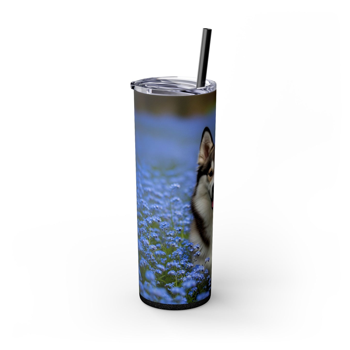 Alaskan Klee Kai Skinny Tumbler with Straw, 20oz