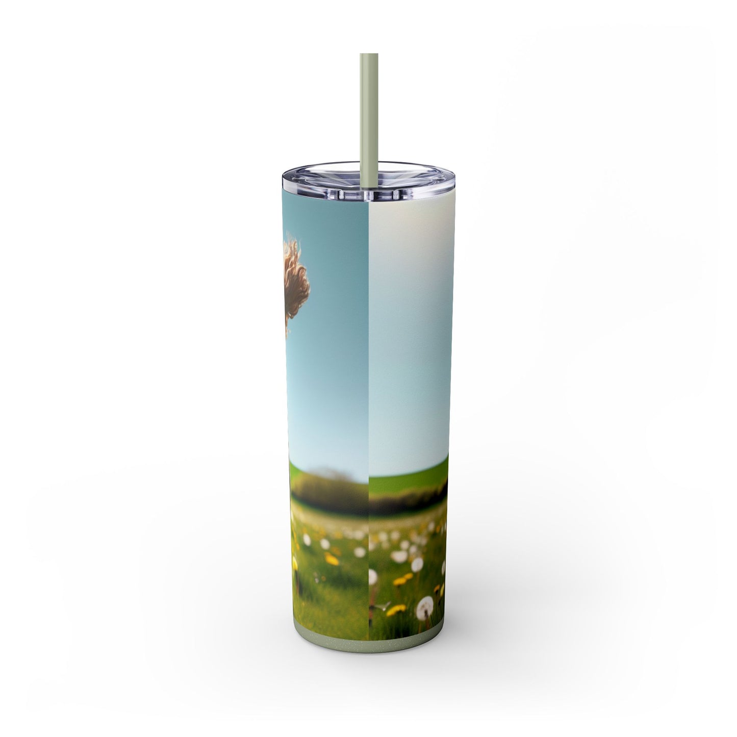 Spoodle Skinny Tumbler with Straw, 20oz