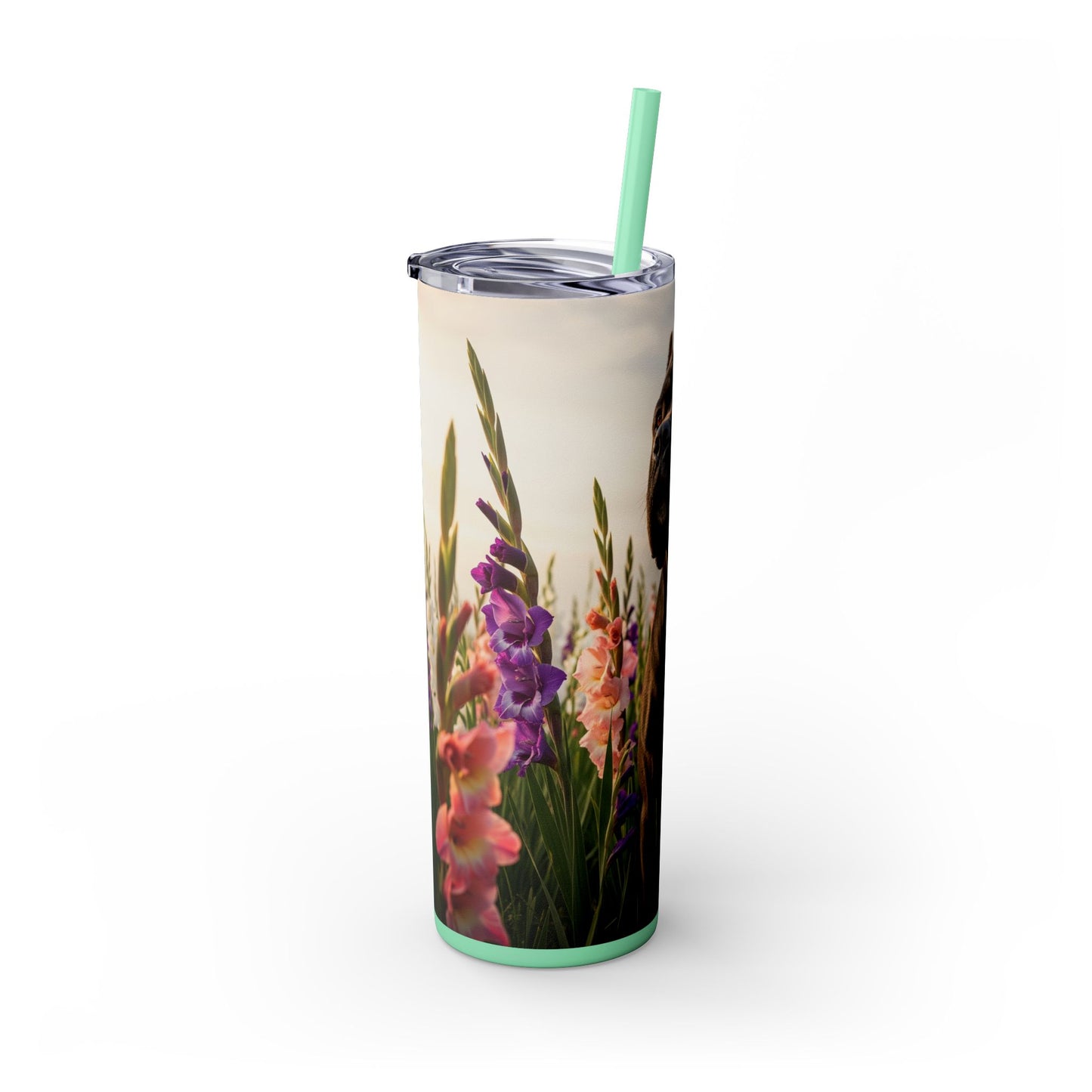 Cane Corso Skinny Tumbler with Straw, 20oz
