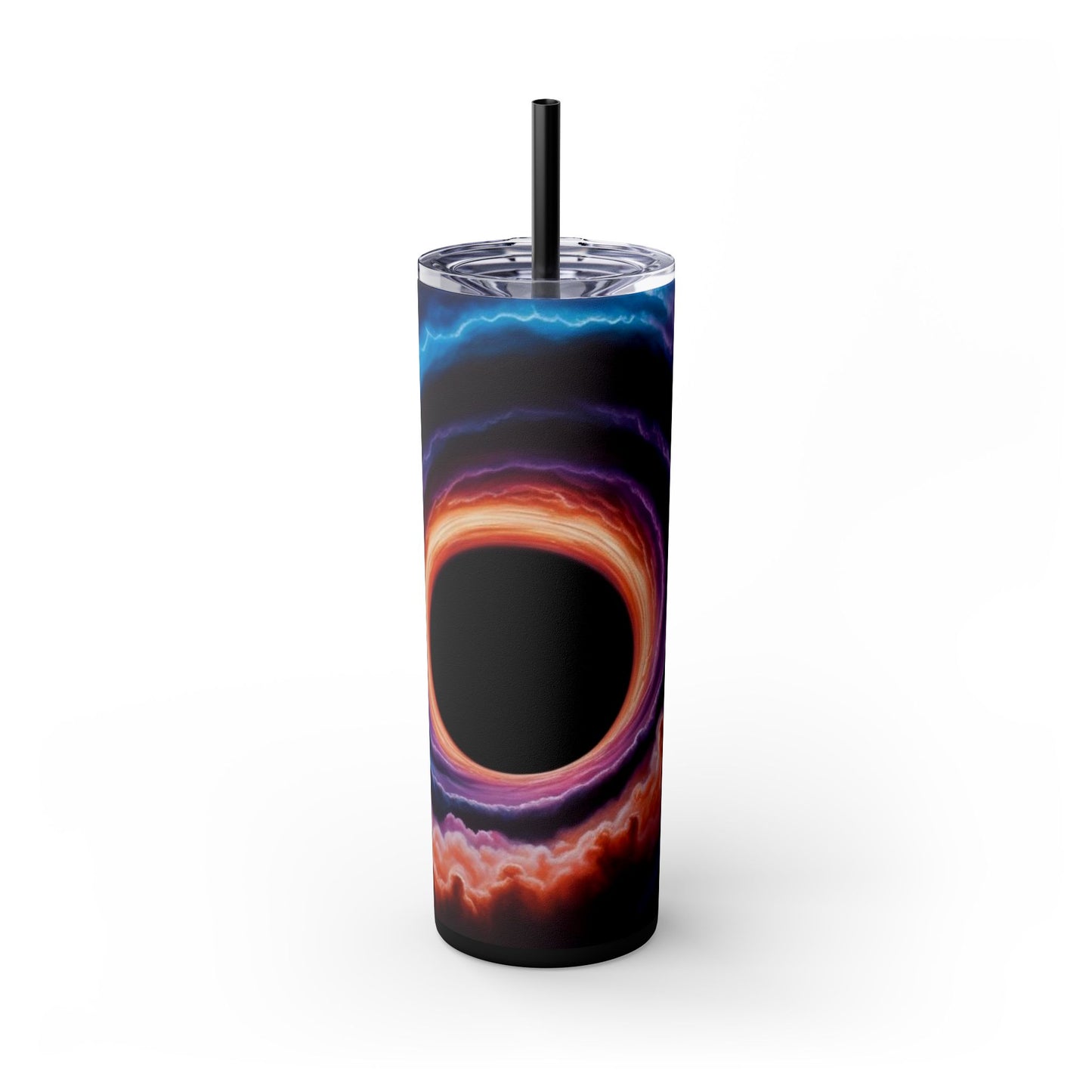 Optical Illusion Skinny Tumbler with Straw, 20oz