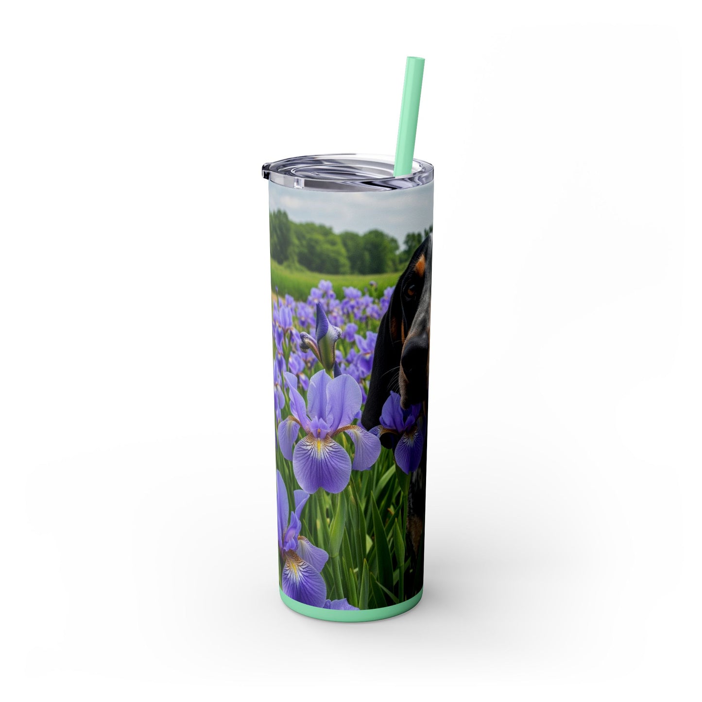 Bluetick Coonhound Tumbler with Straw, 20oz
