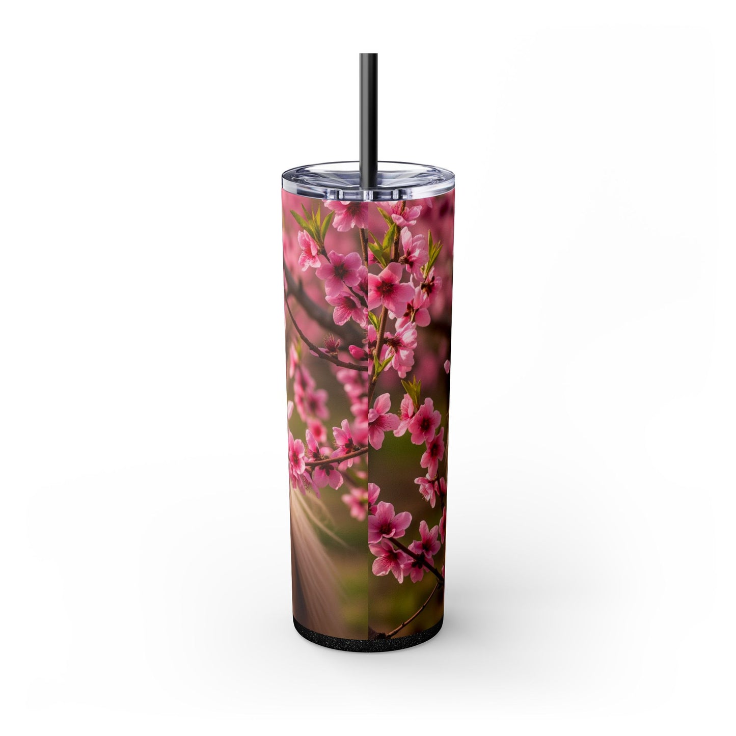 Pekingese Skinny Tumbler with Straw, 20oz