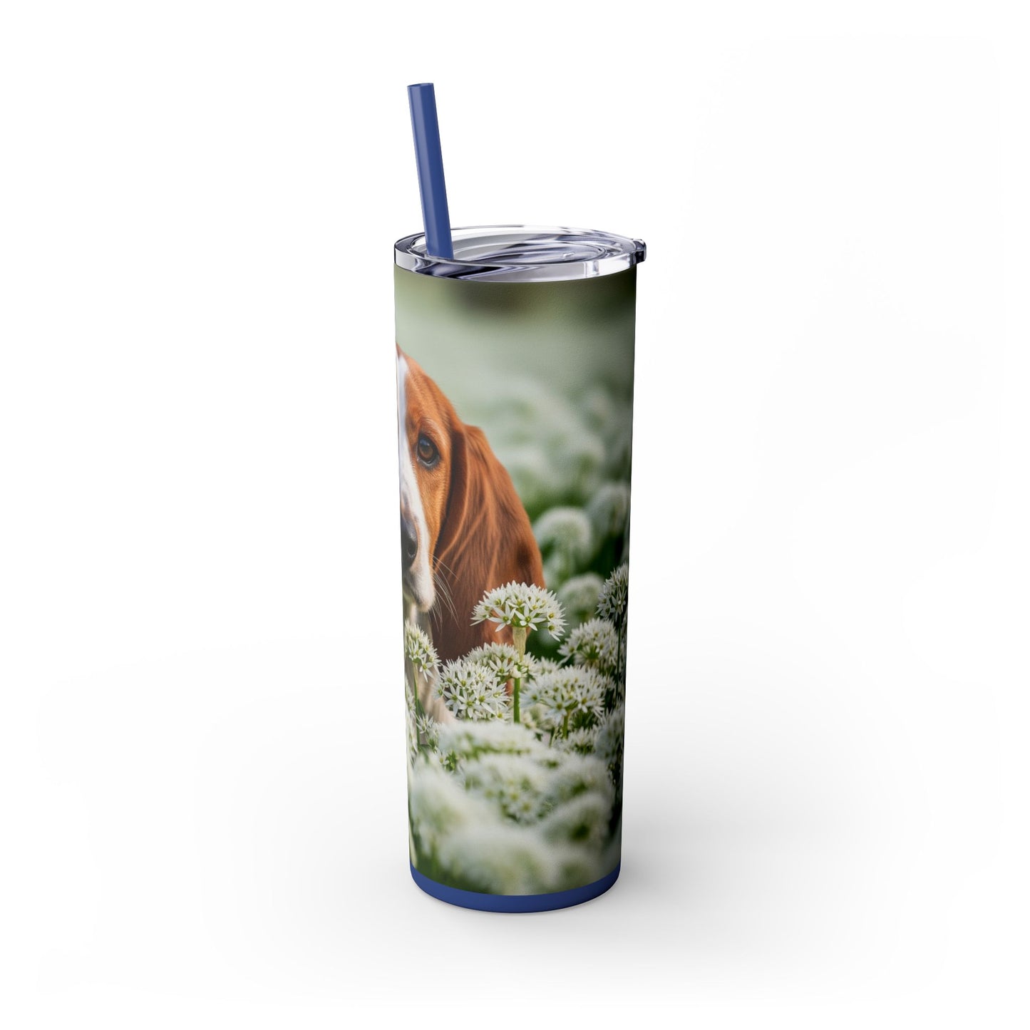 Petit Basset Griffon Vendeen Skinny Tumbler with Straw, 20oz