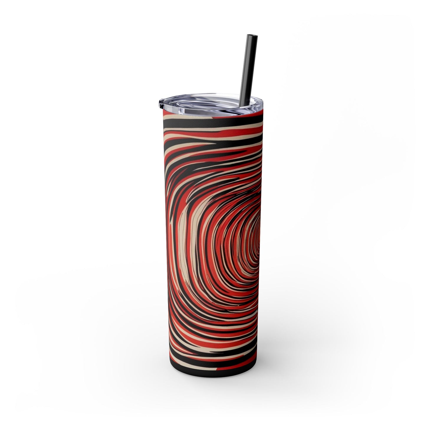 Optical Illusion Skinny Tumbler with Straw, 20oz