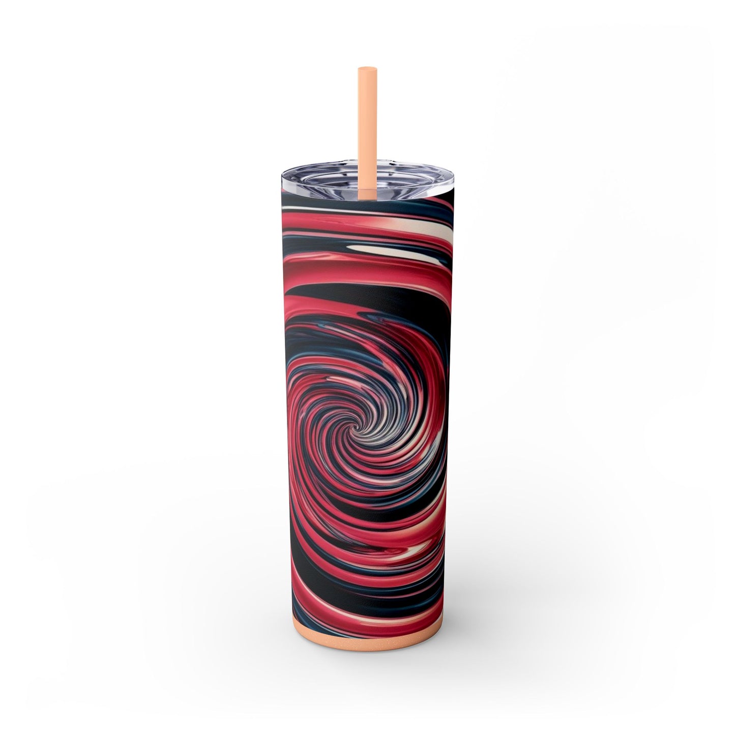 Optical Illusion Skinny Tumbler with Straw, 20oz