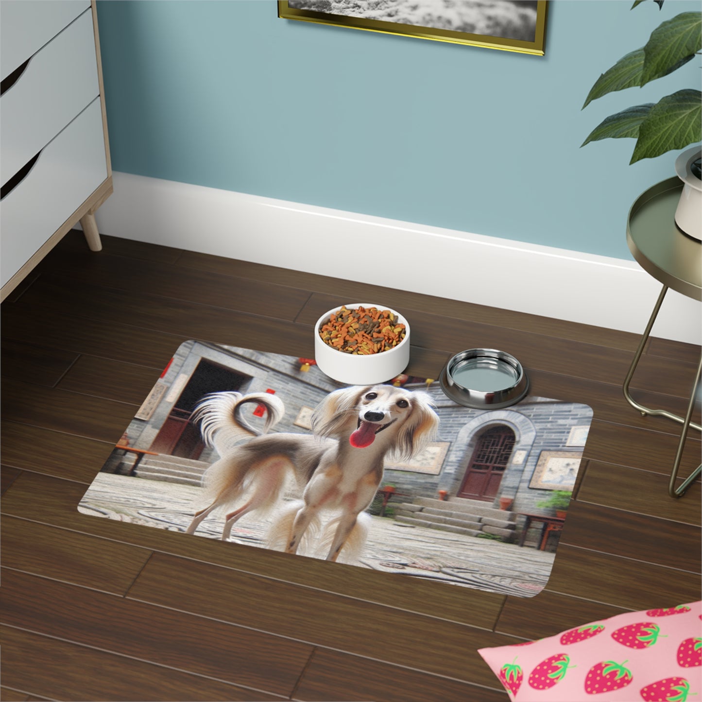 Pet Food Mat (12x18) - Chinese Saluki