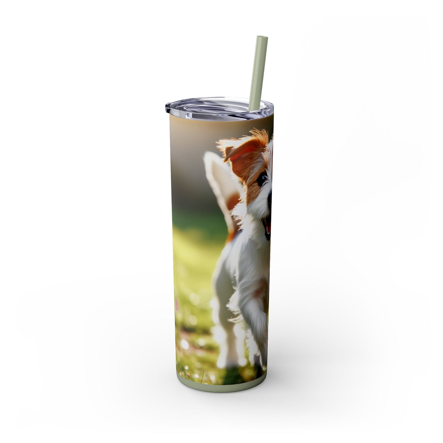 Parson Russell Terrier Skinny Tumbler with Straw, 20oz